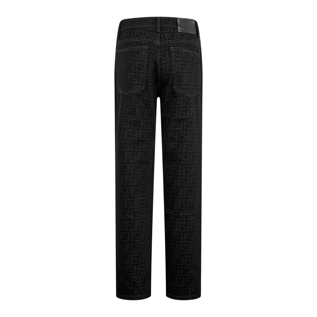 Fendi All-Over FF Monogram Denim Jeans