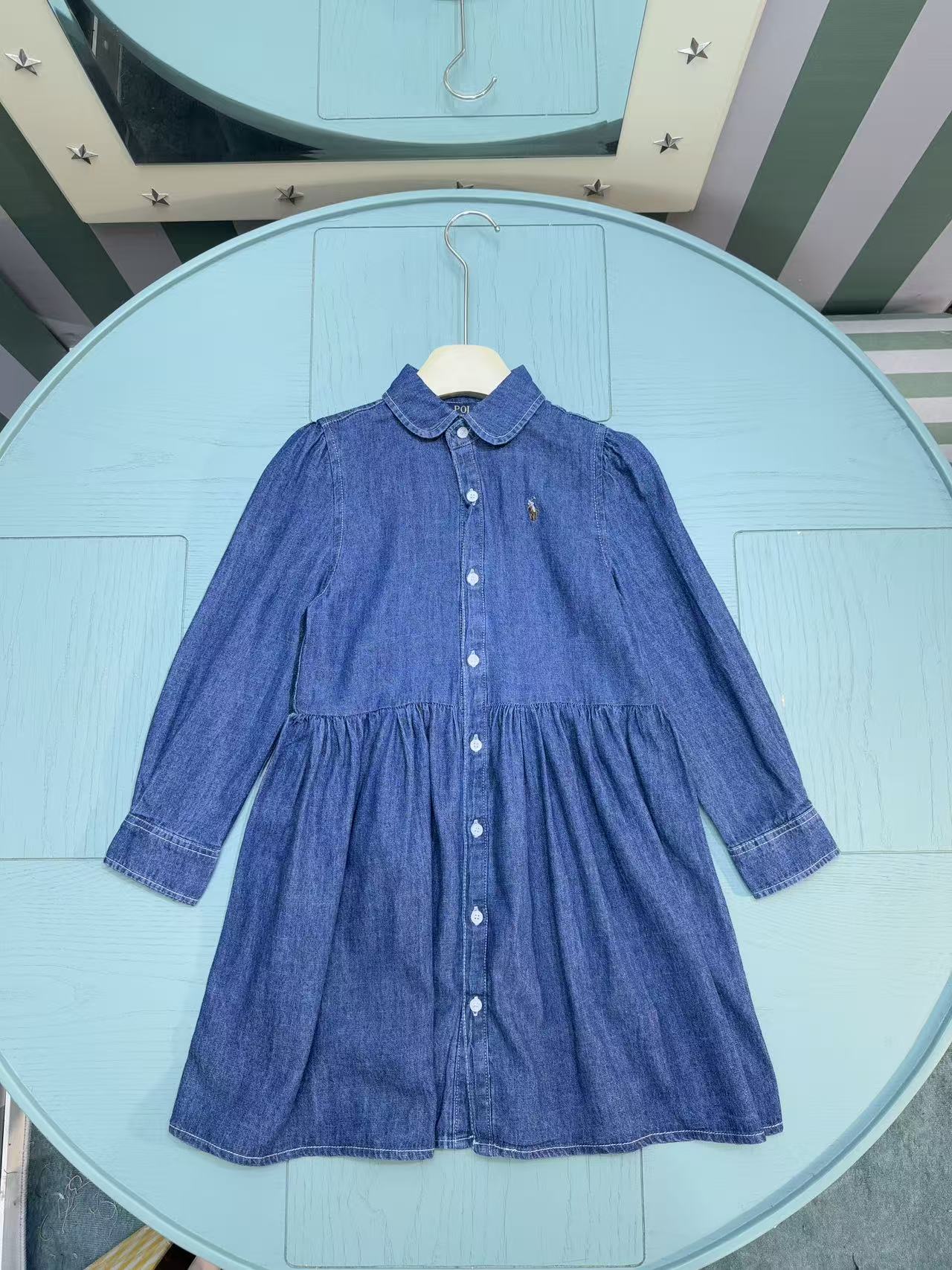 Ralph Lauren Kids Denim Shirt Dress – 2025SS – Kids Collection
