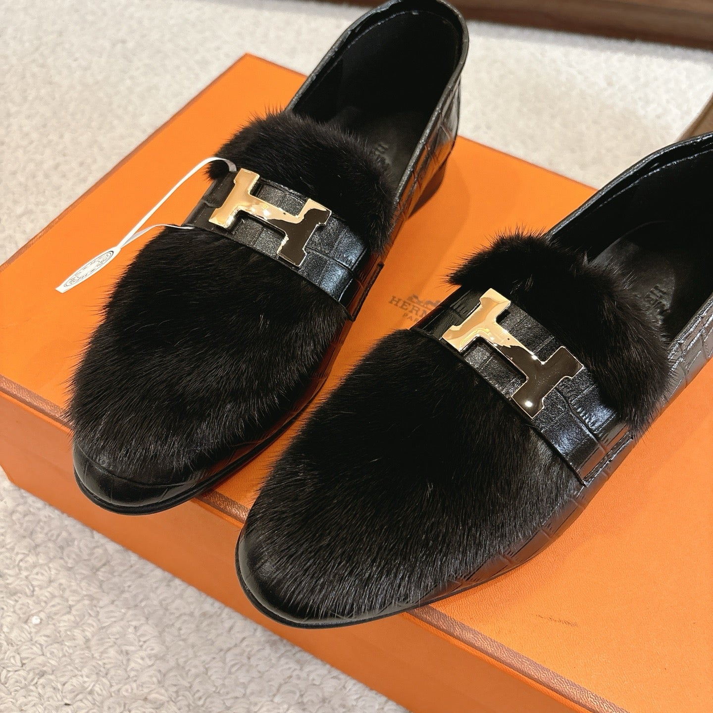 Hermès Mink Suede Loafers & Mules – Autumn/Winter Collection
