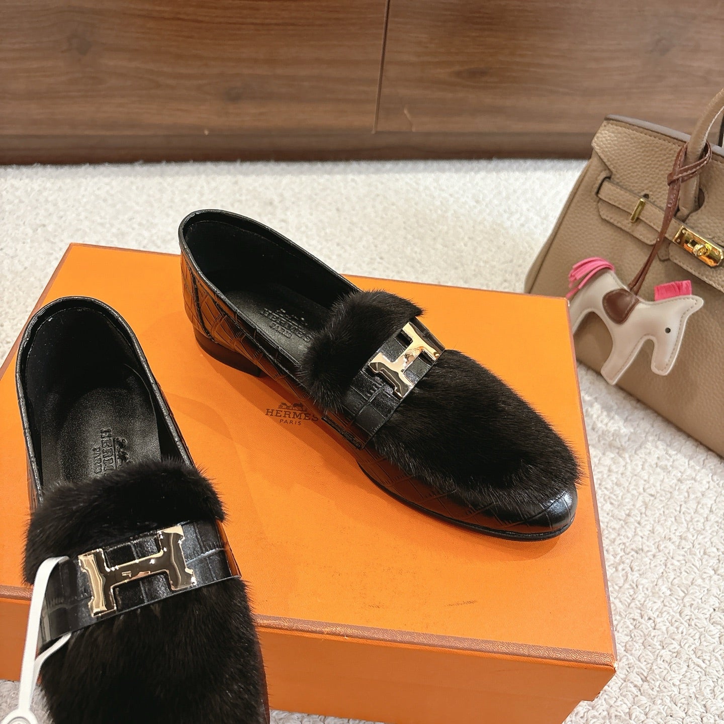 Hermès Mink Suede Loafers & Mules – Autumn/Winter Collection