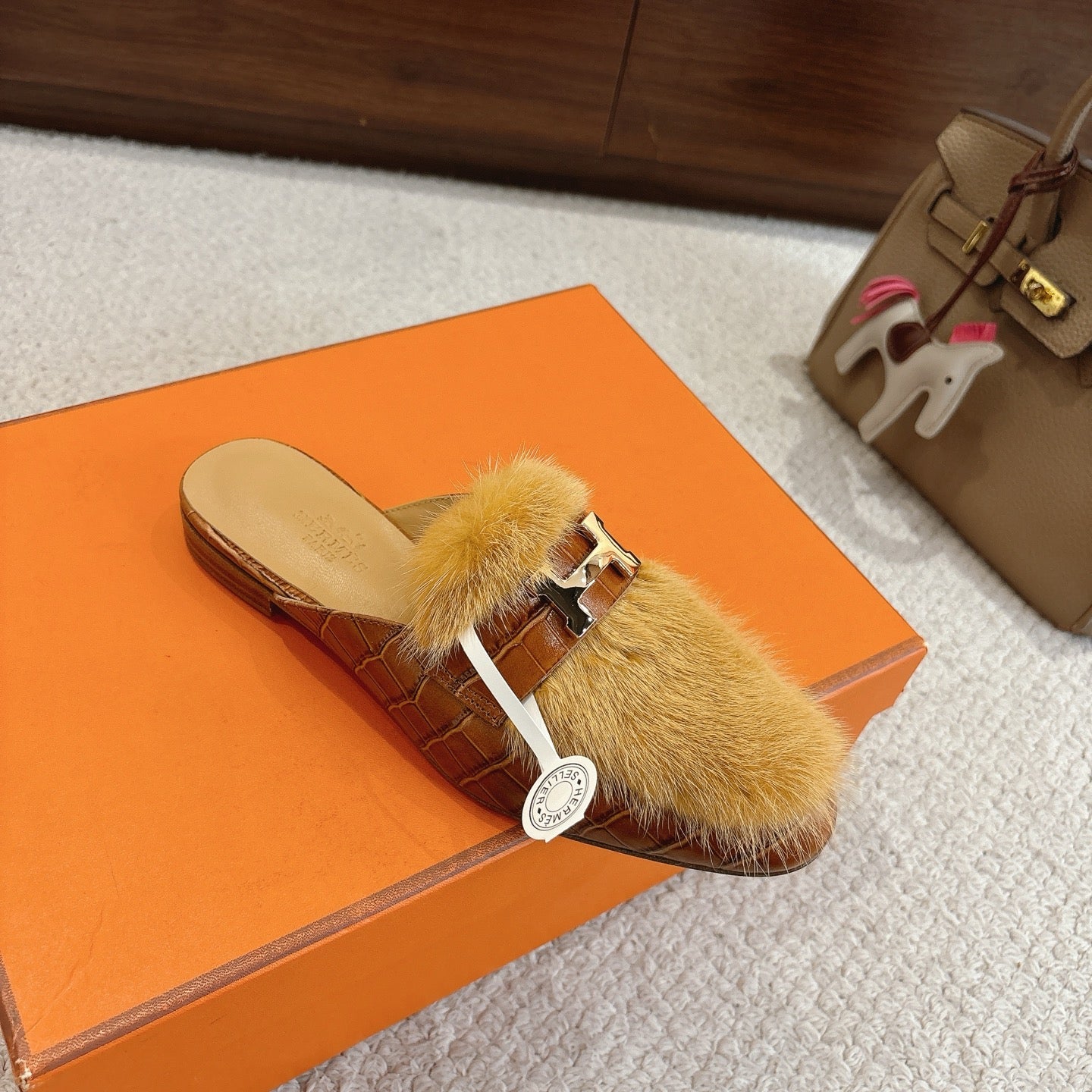 Hermès Mink Suede Loafers & Mules – Autumn/Winter Collection