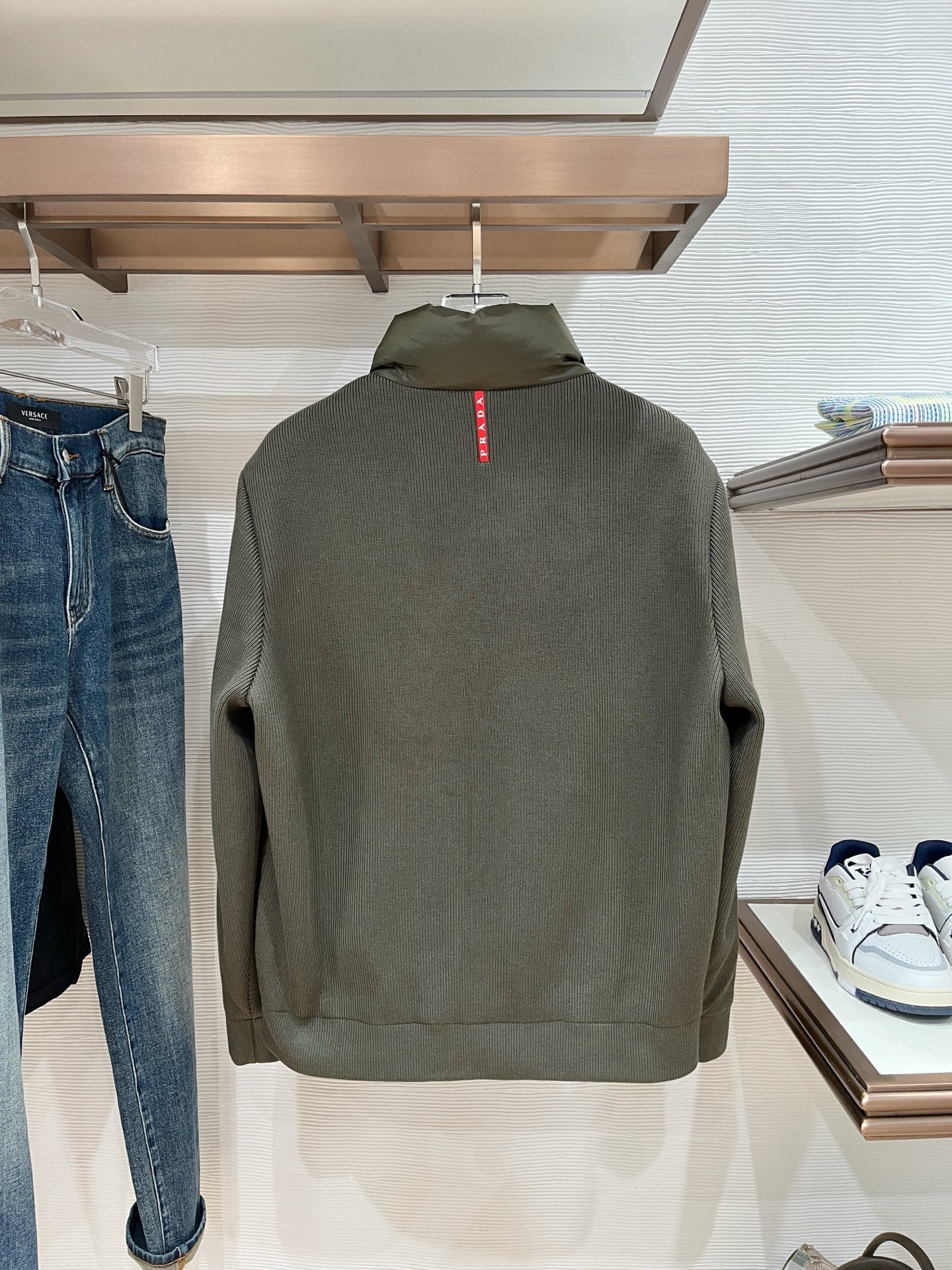 Prada Spliced Knit Down Jacket – FW2024