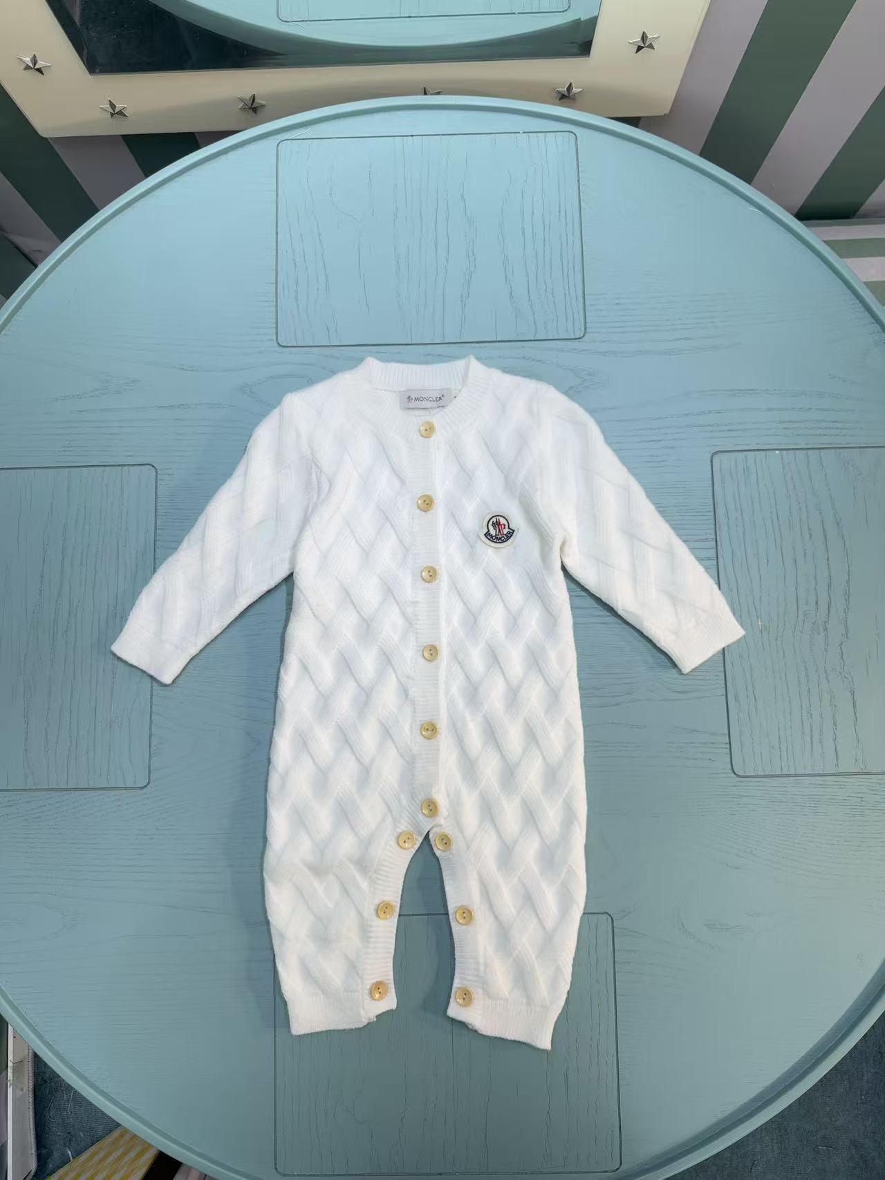 Moncler Classic Knitted Infant Romper – Kids Collection – 2025FW