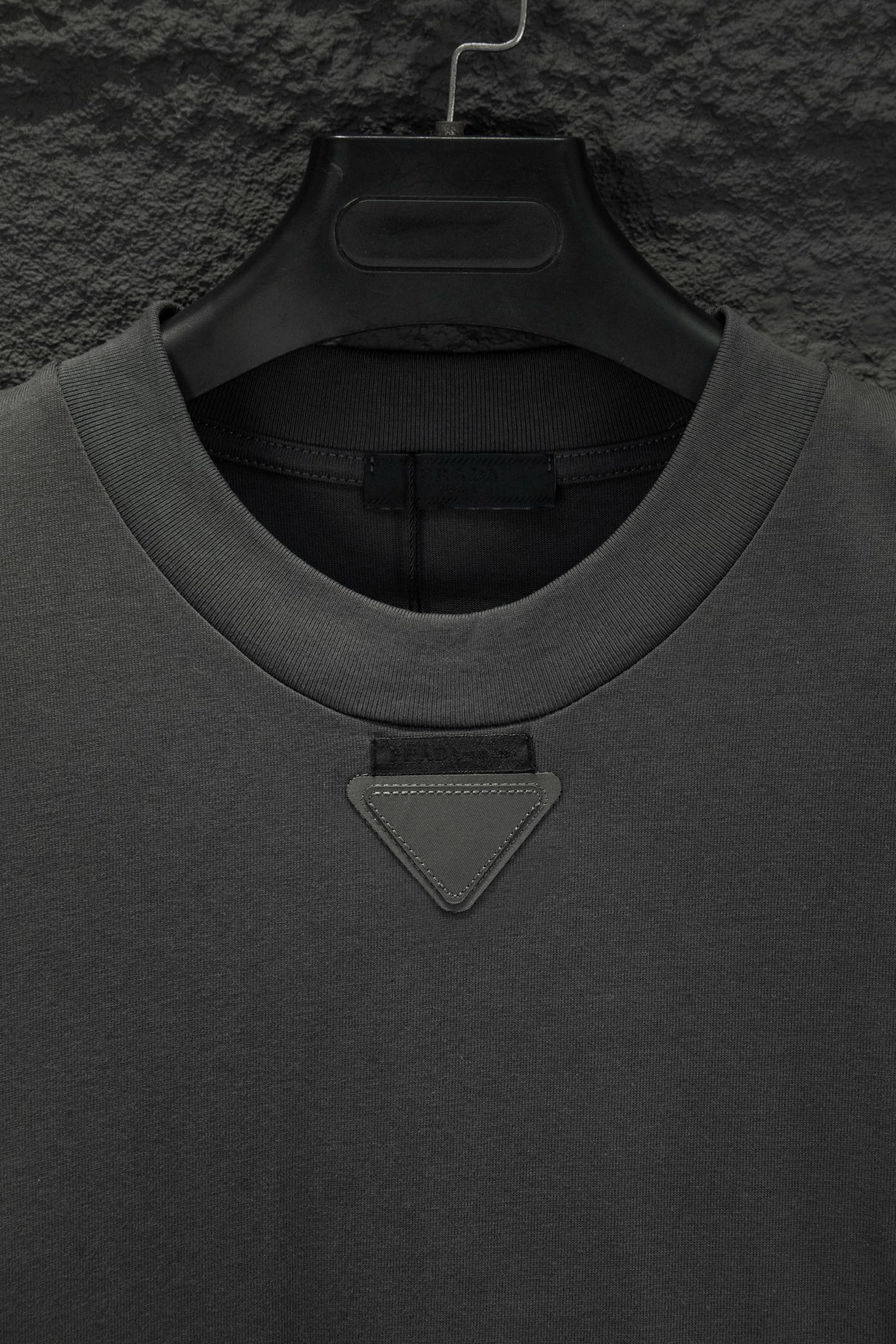 Prada Embroidered Oversize Long Sleeve T-Shirt