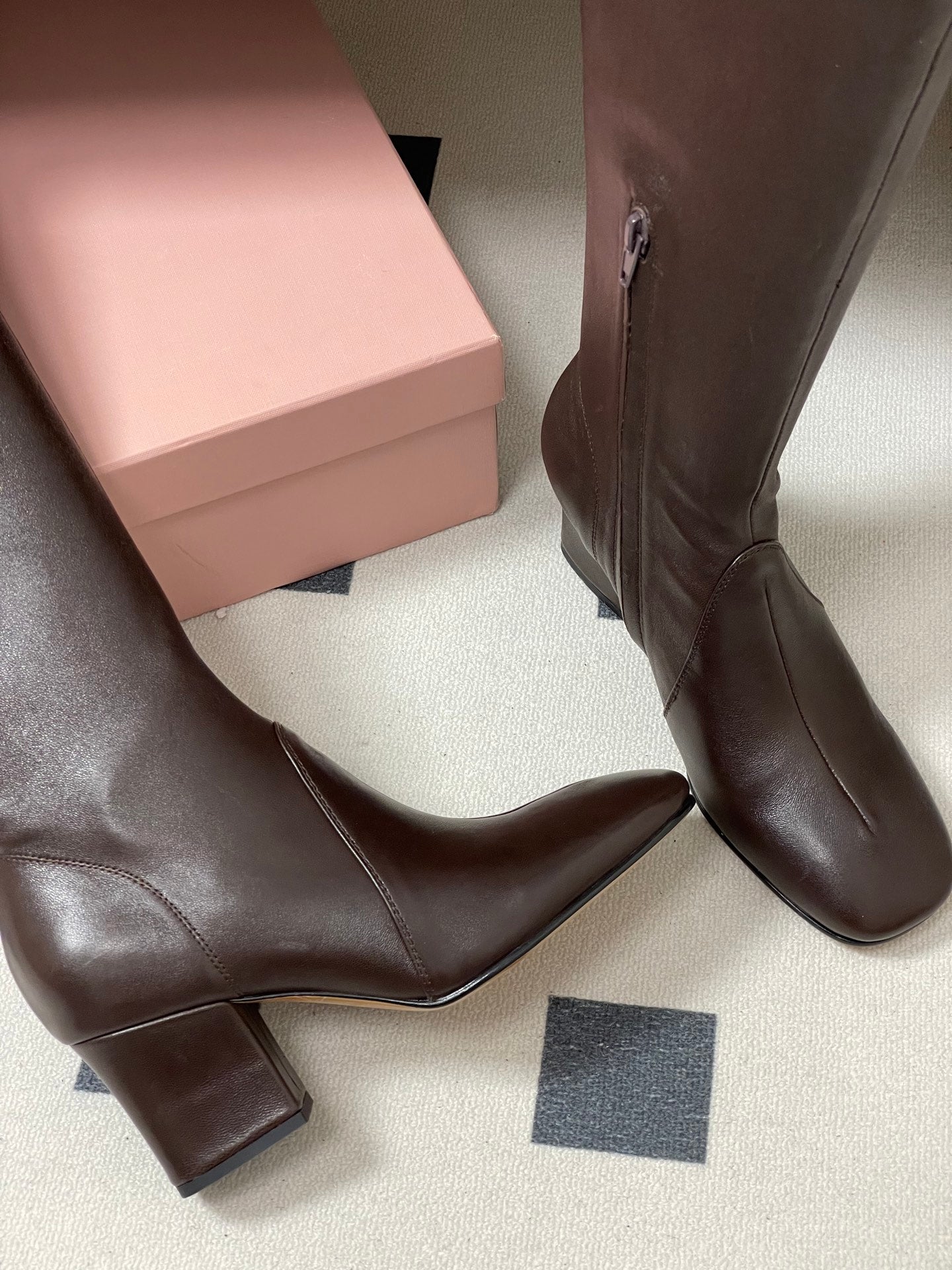 Miu Miu Buckle Stretch Over-the-Knee Boots – 25FW