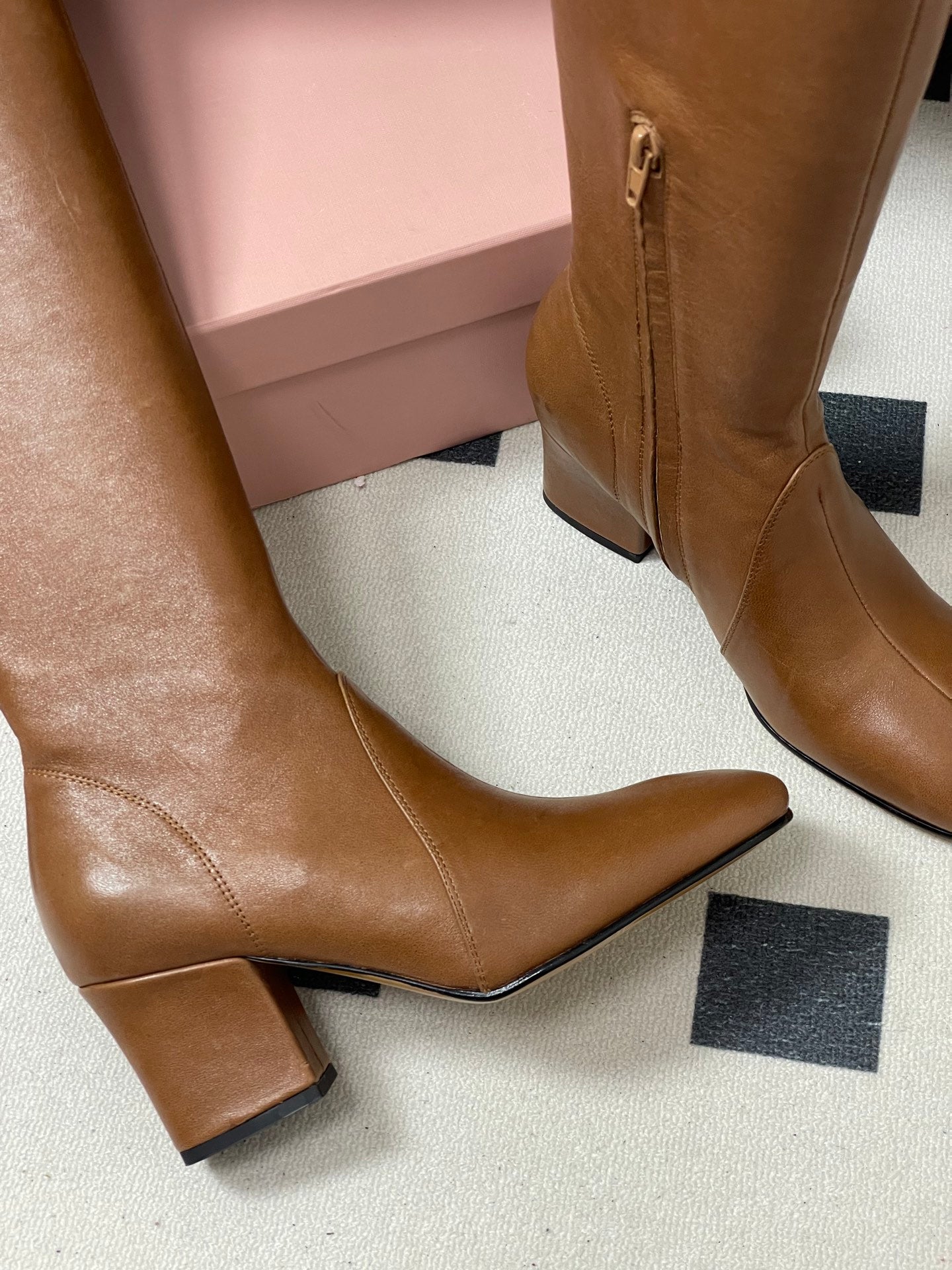 Miu Miu Buckle Stretch Over-the-Knee Boots – 25FW