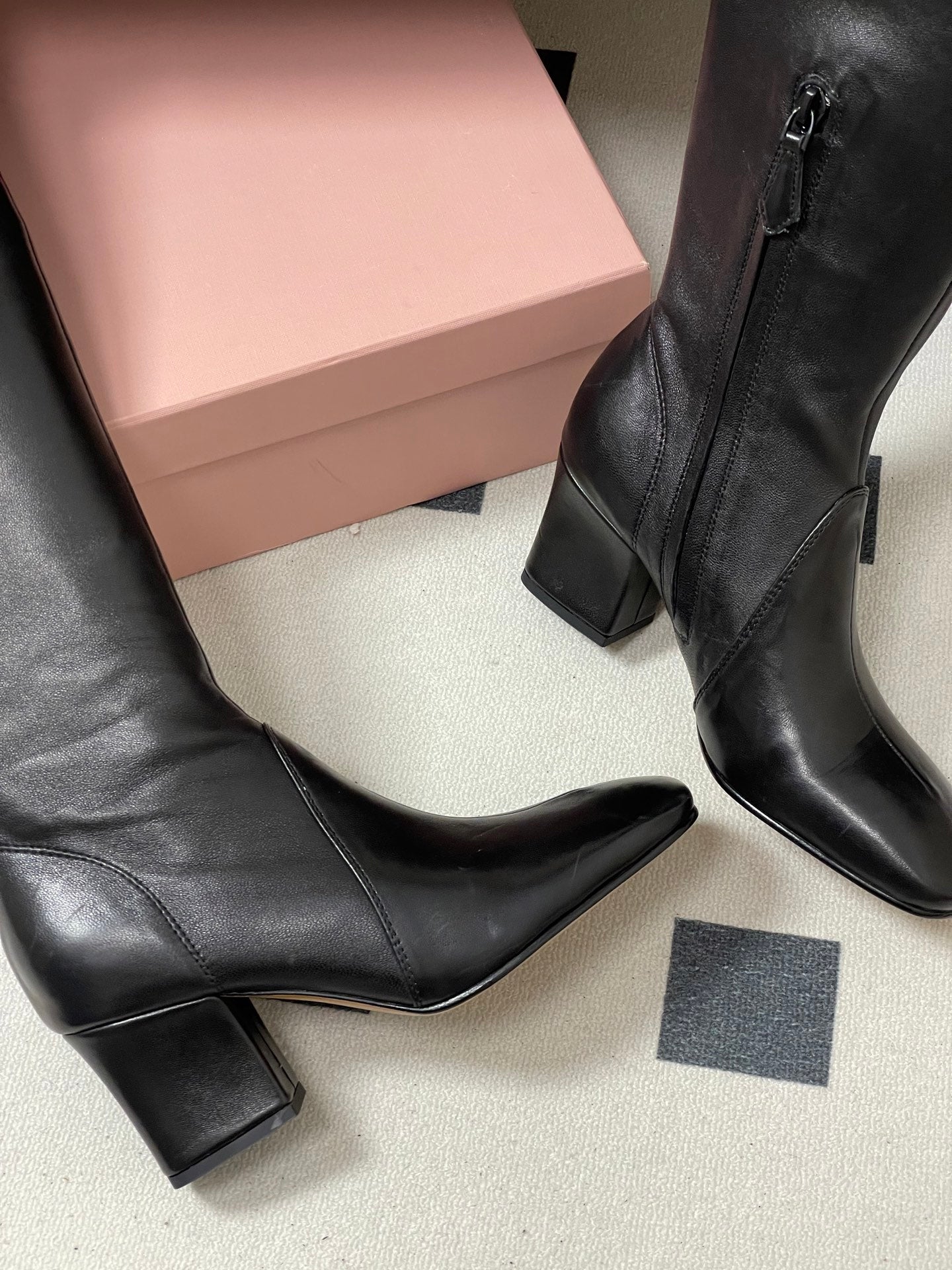 Miu Miu Buckle Stretch Over-the-Knee Boots – 25FW