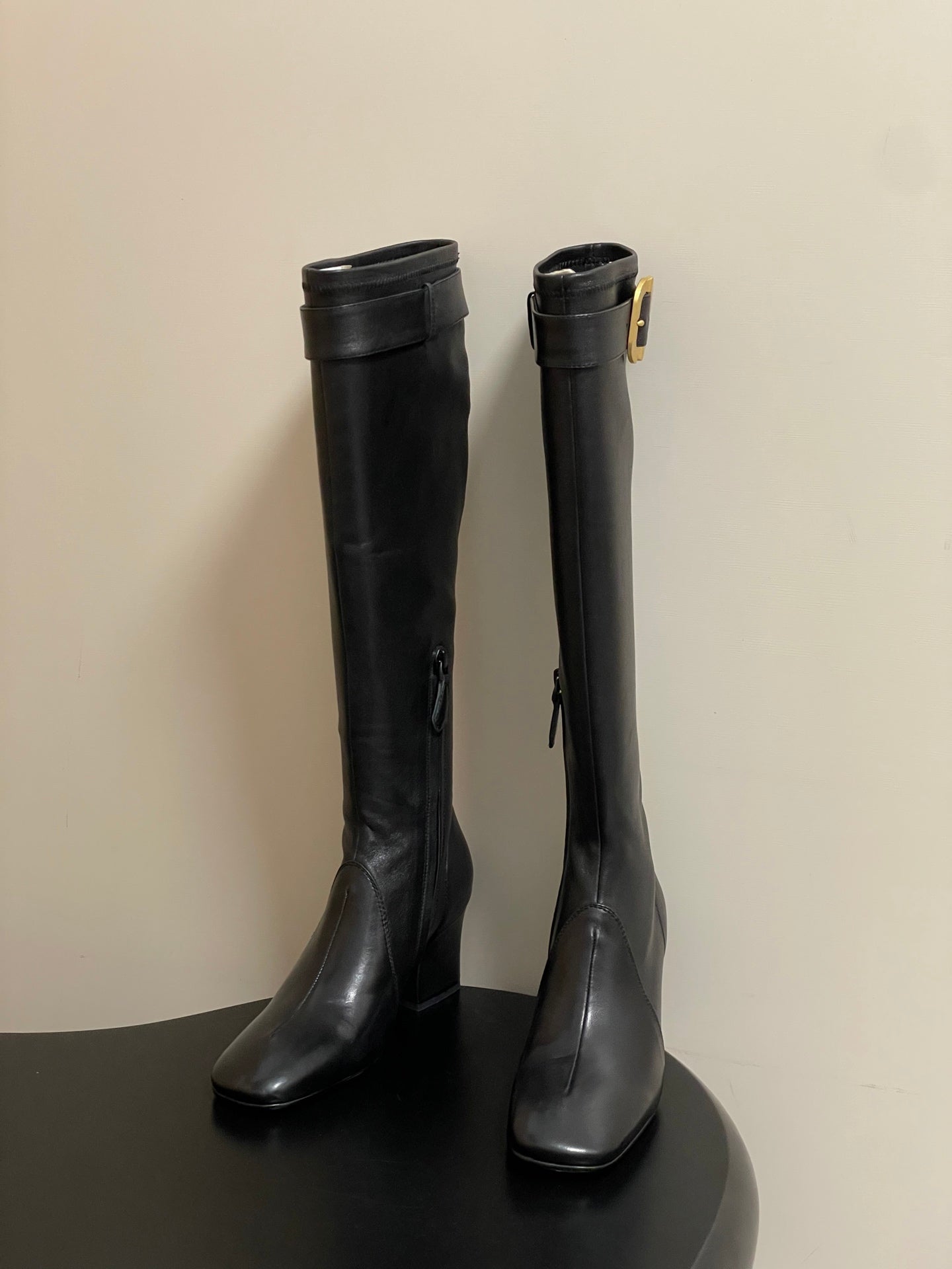 Miu Miu Buckle Stretch Over-the-Knee Boots – 25FW