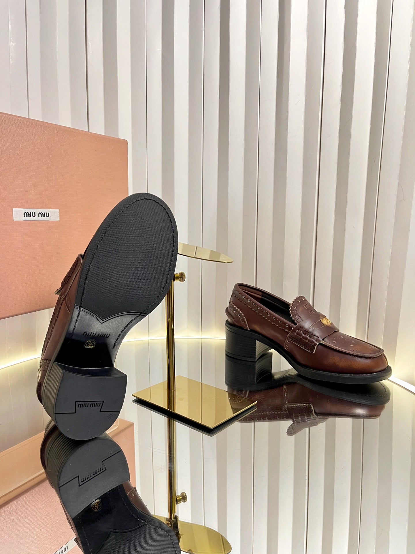 Miu Miu Lightweight Coin Platform Loafers