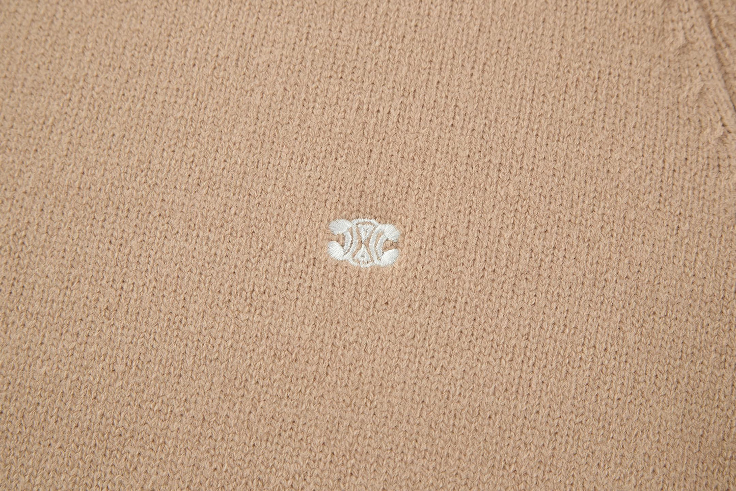 Celine Triomphe Embroidered Knit Sweater