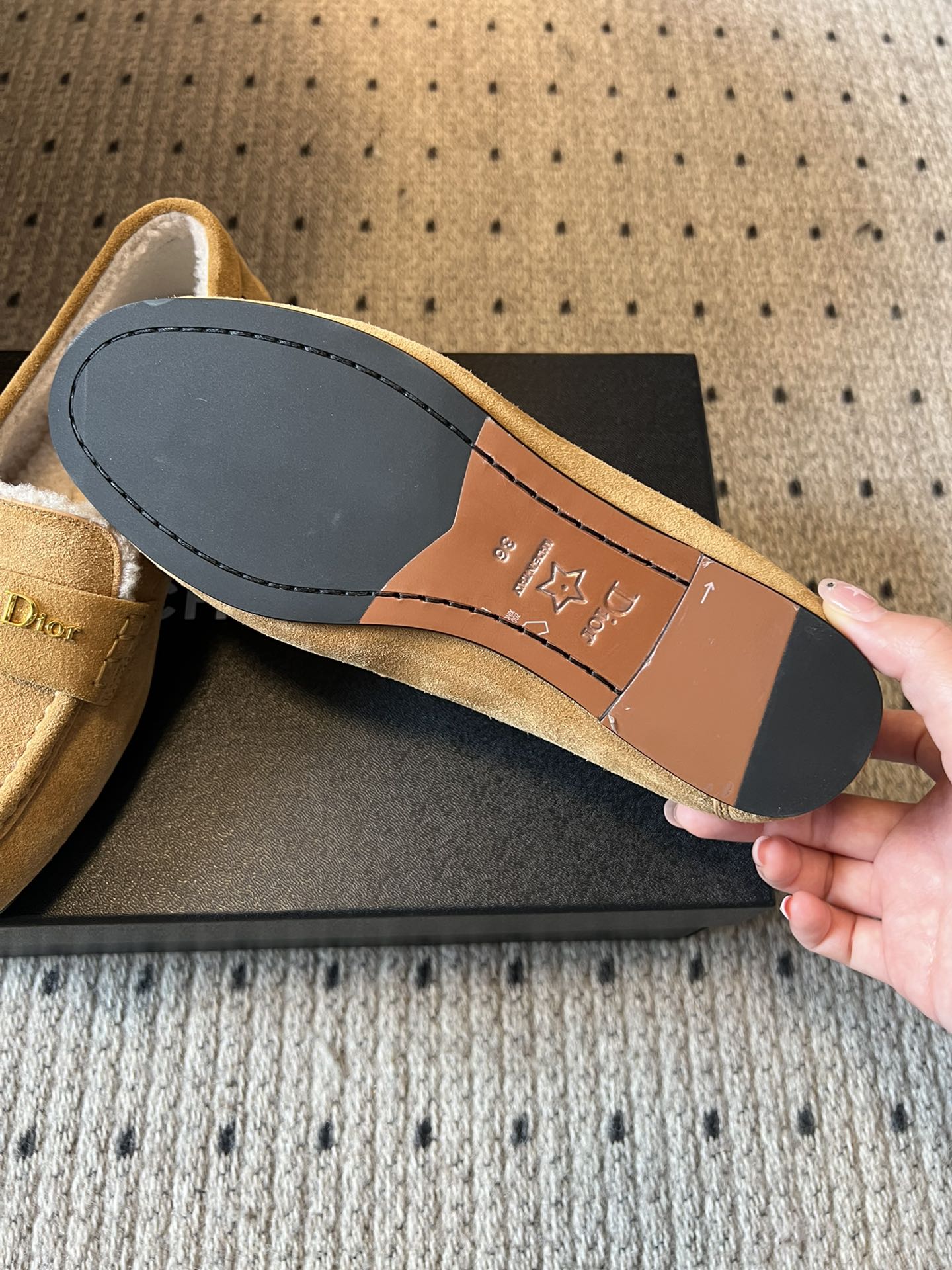 Dior Suede Fur-Lined Loafers – 25SS/FW