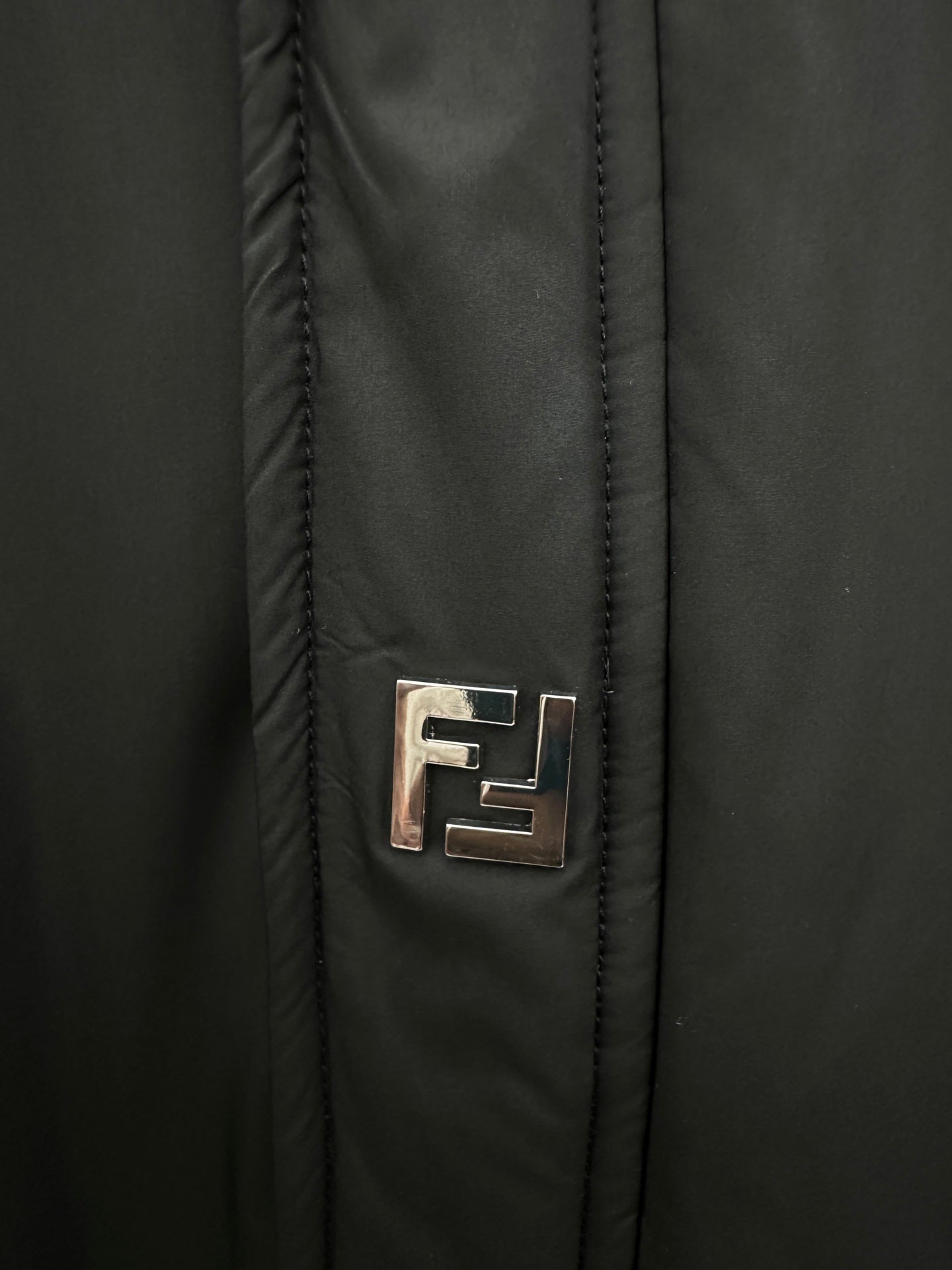 Fendi Black Collar Padded Jacket