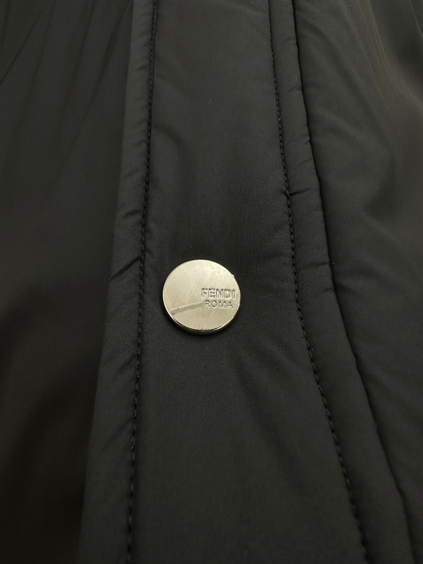 Fendi Black Collar Padded Jacket