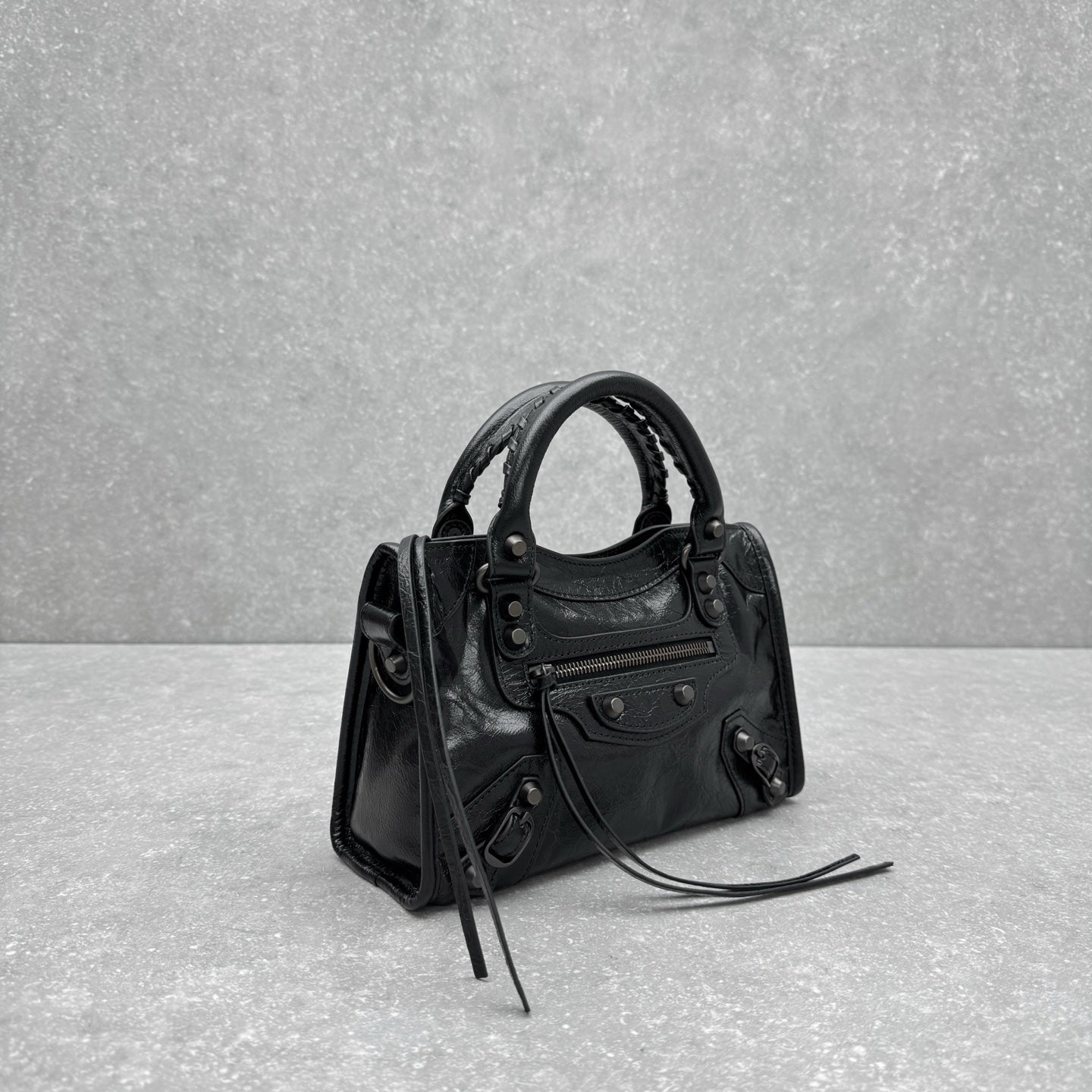Balenciaga Le City Mini Bag – Oil-Waxed Black