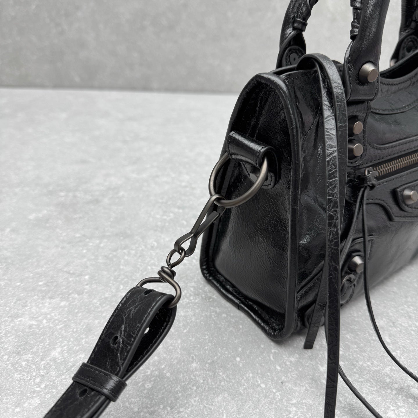 Balenciaga Le City Mini Bag – Oil-Waxed Black