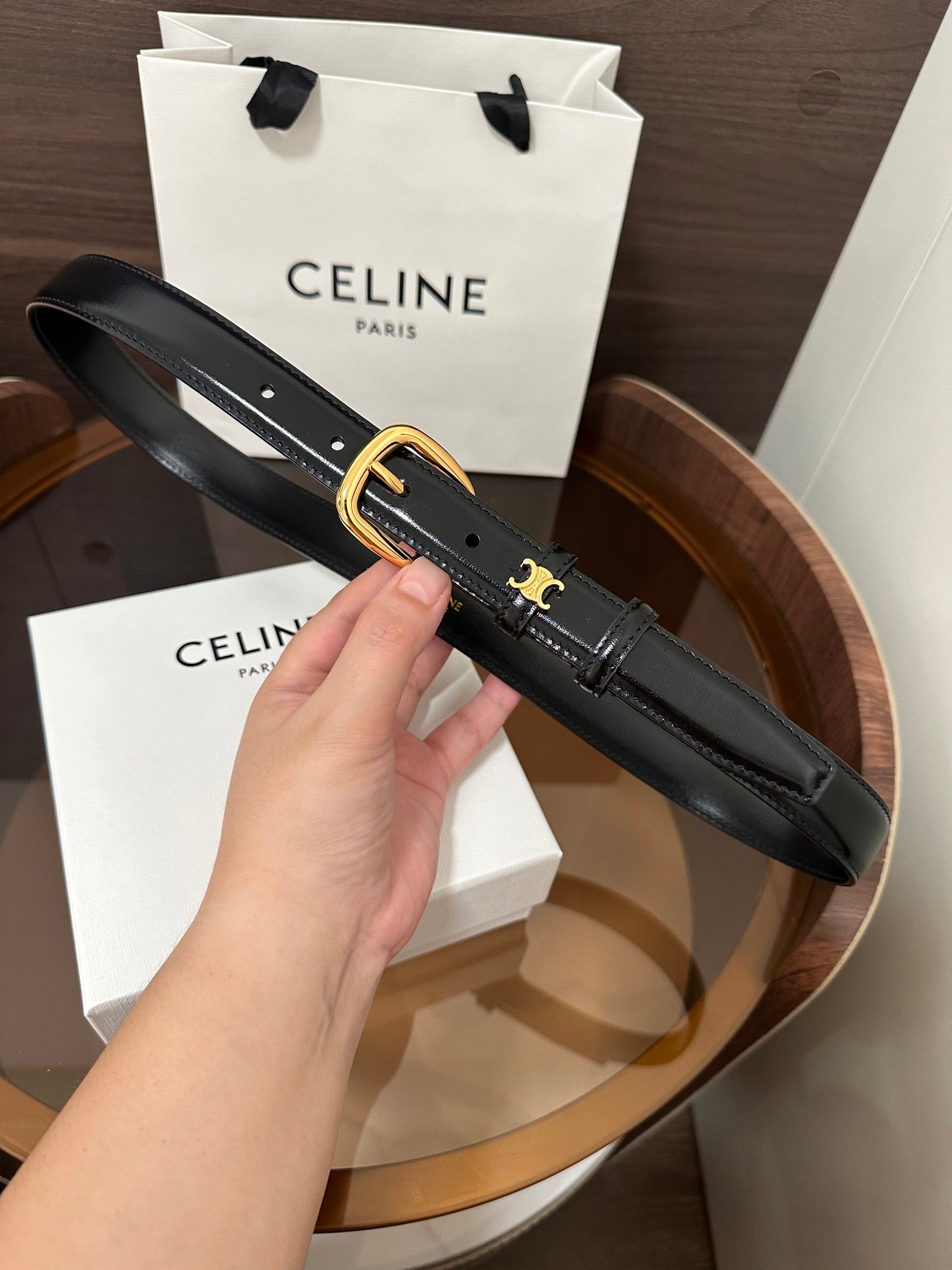 Celine Vivienne Taurillon 25mm Belt