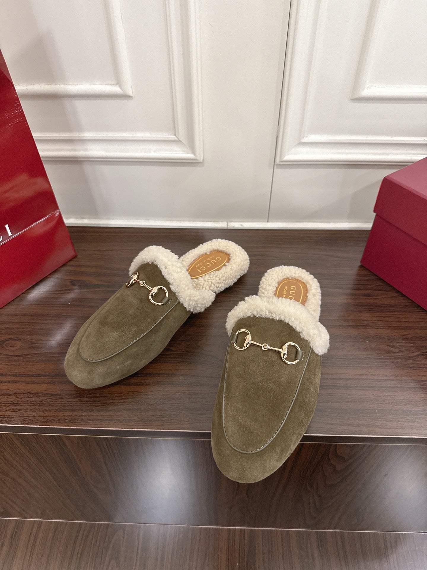 Gucci Princetown Merino Wool Mules