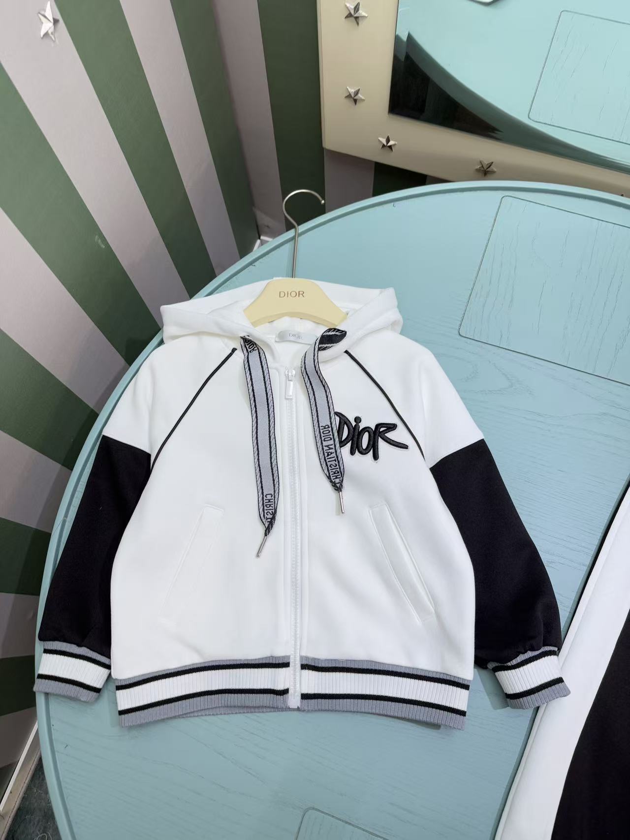 Dior High-End Children's Hooded Tracksuit Set – Kids Collection – 2025AW