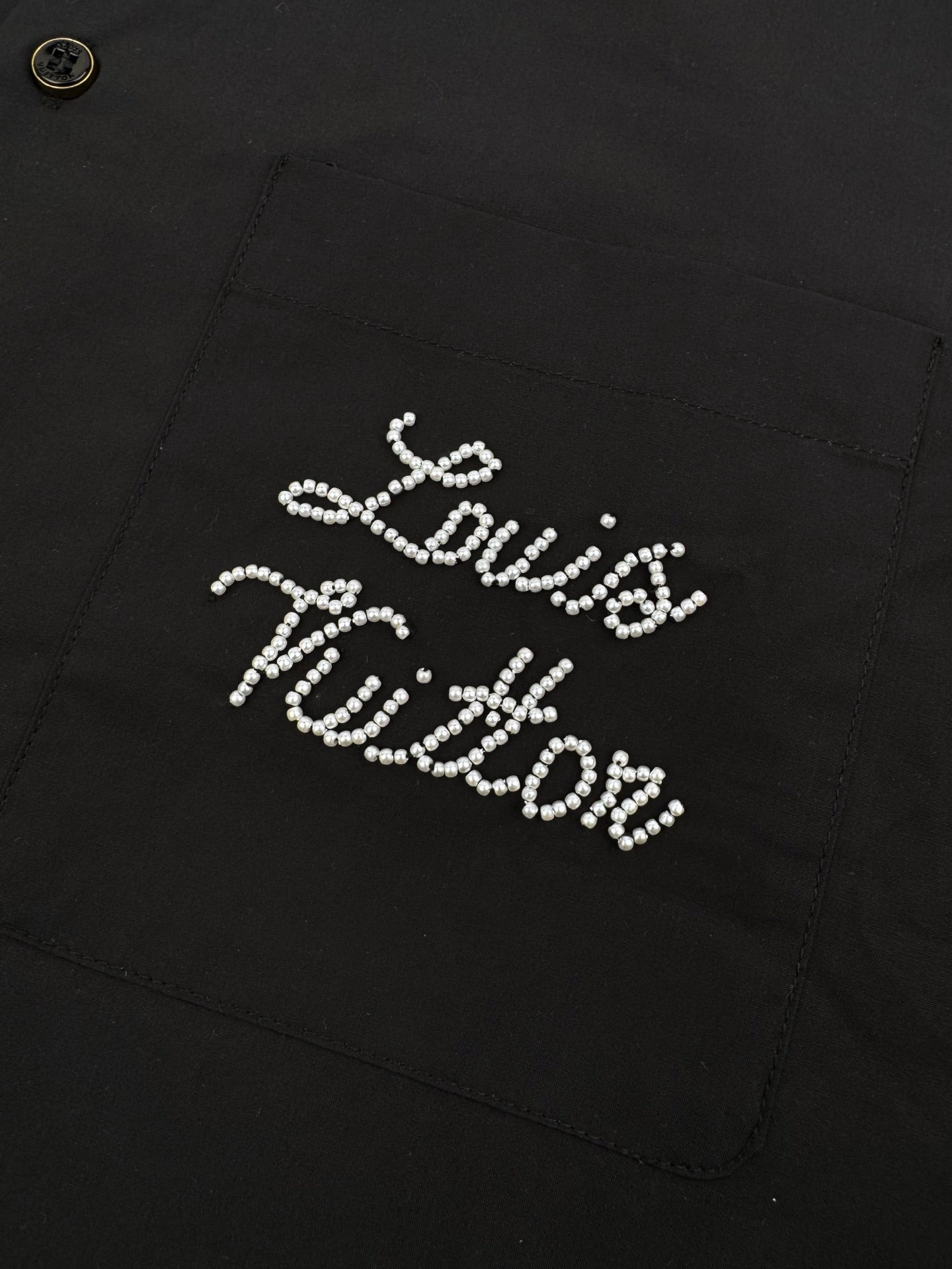 Louis Vuitton Beaded Signature Silk Blend Shirt