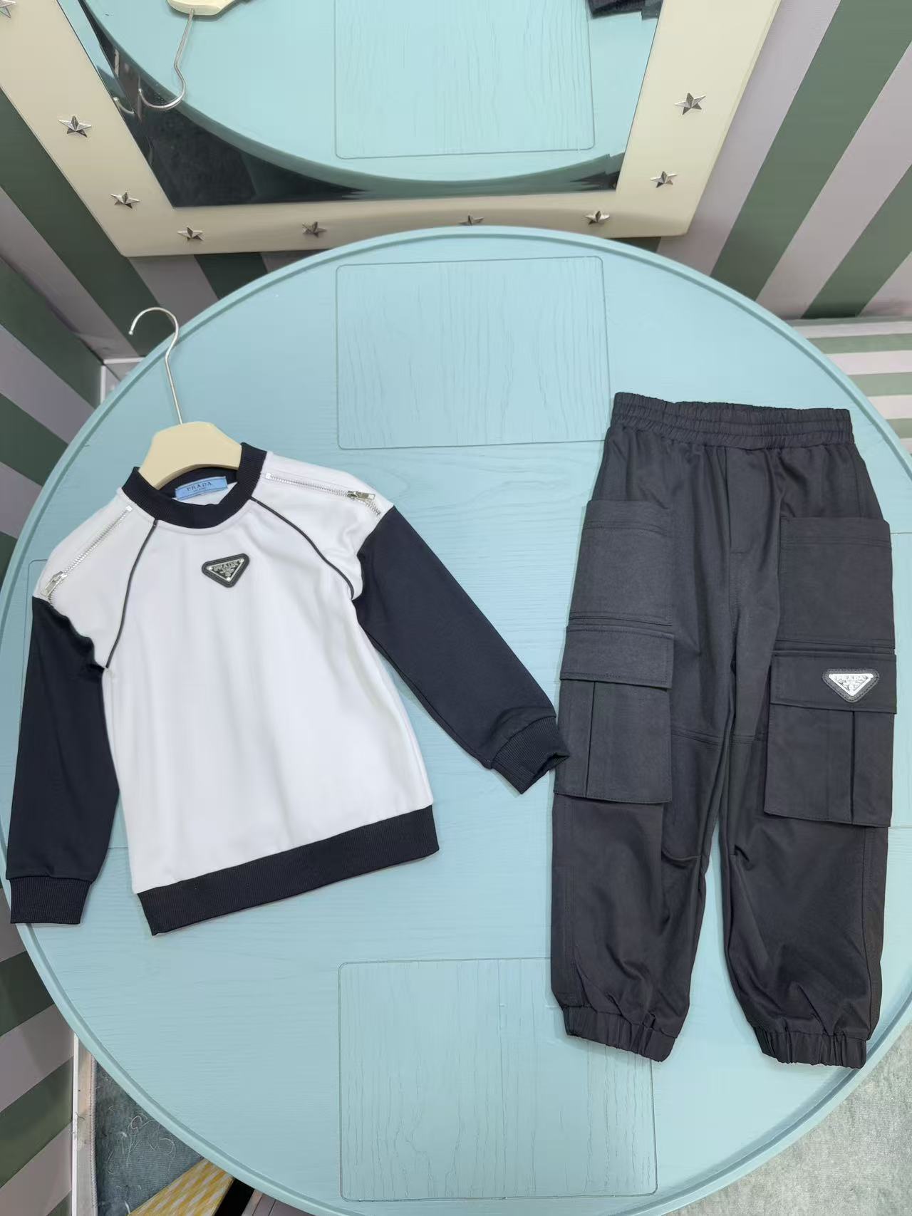 Prada Kids Boys Sweatshirt Tracksuit Set – 2025SS – Kids Collection