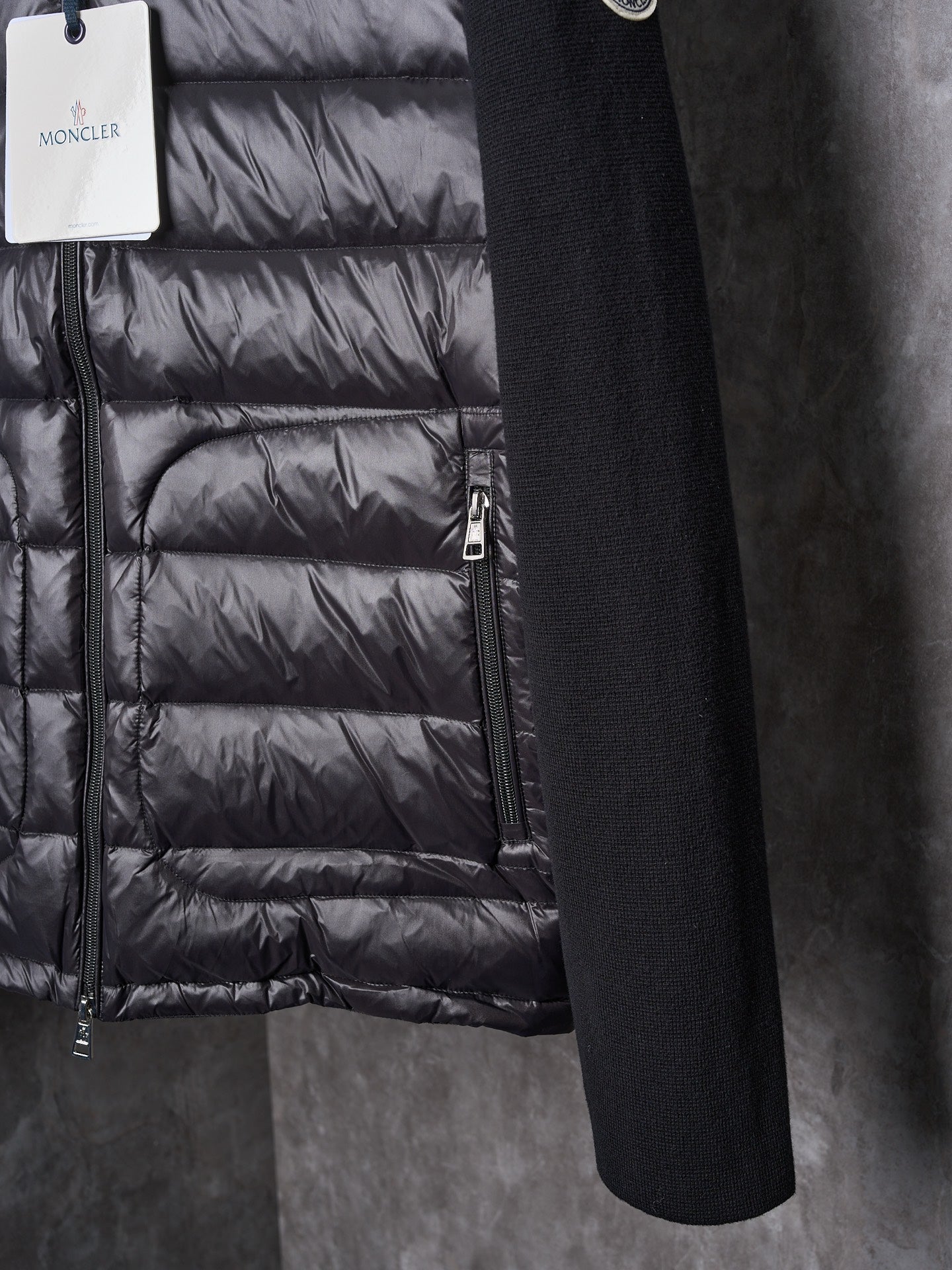 Moncler Men's Wool Knit Down Cardigan