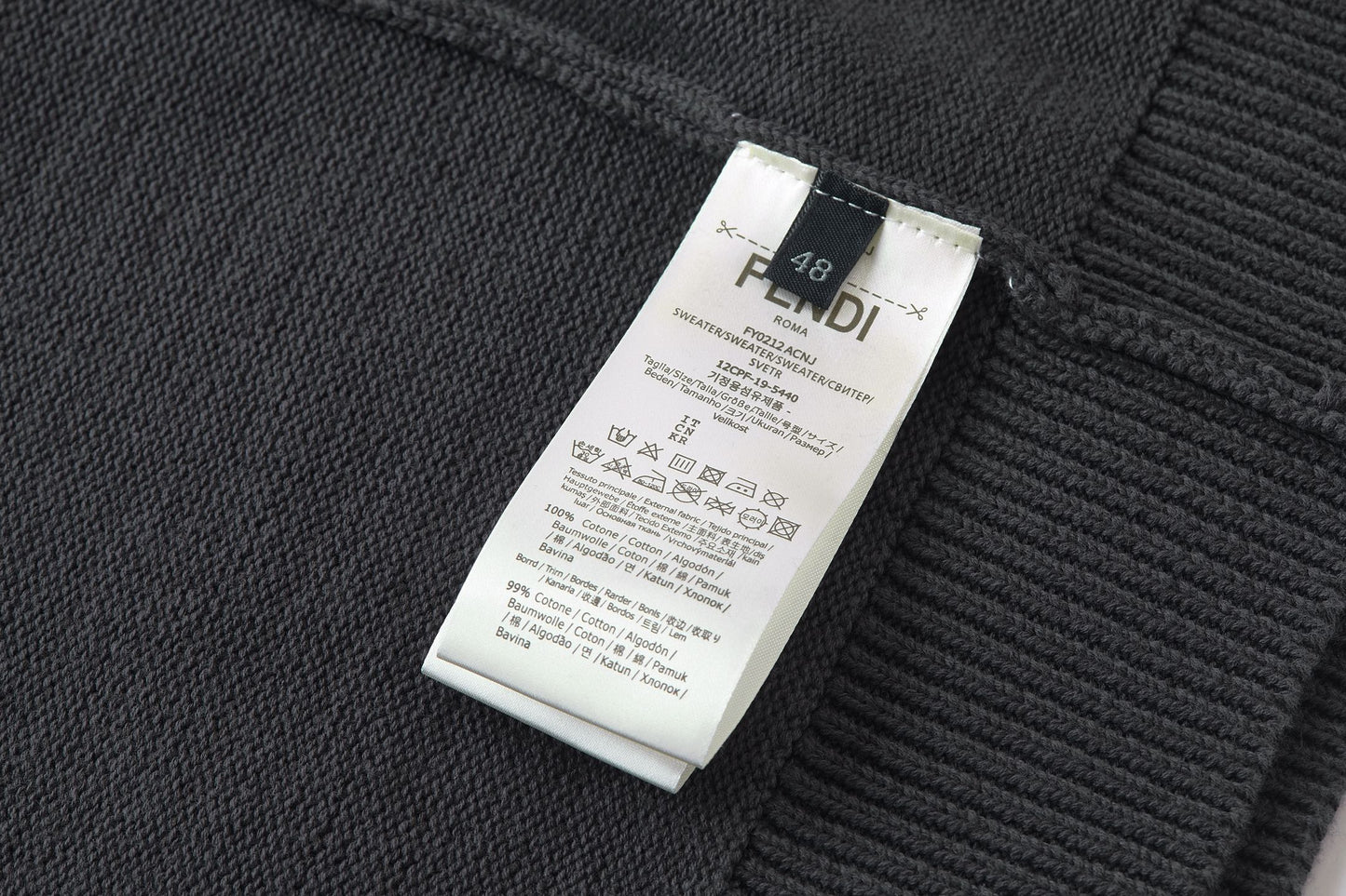 Fendi Embroidered Logo Knit Pullover
