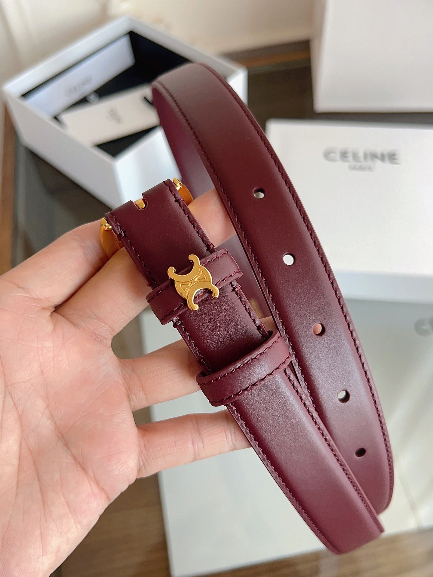 Celine Vivienne Taurillon 25mm Belt