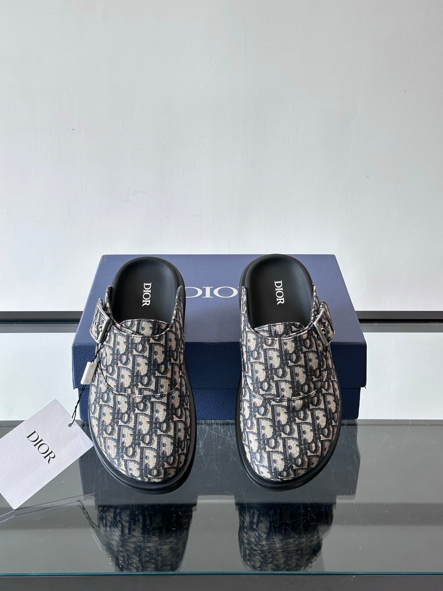 Dior Oblique Print Closed-Toe Mules