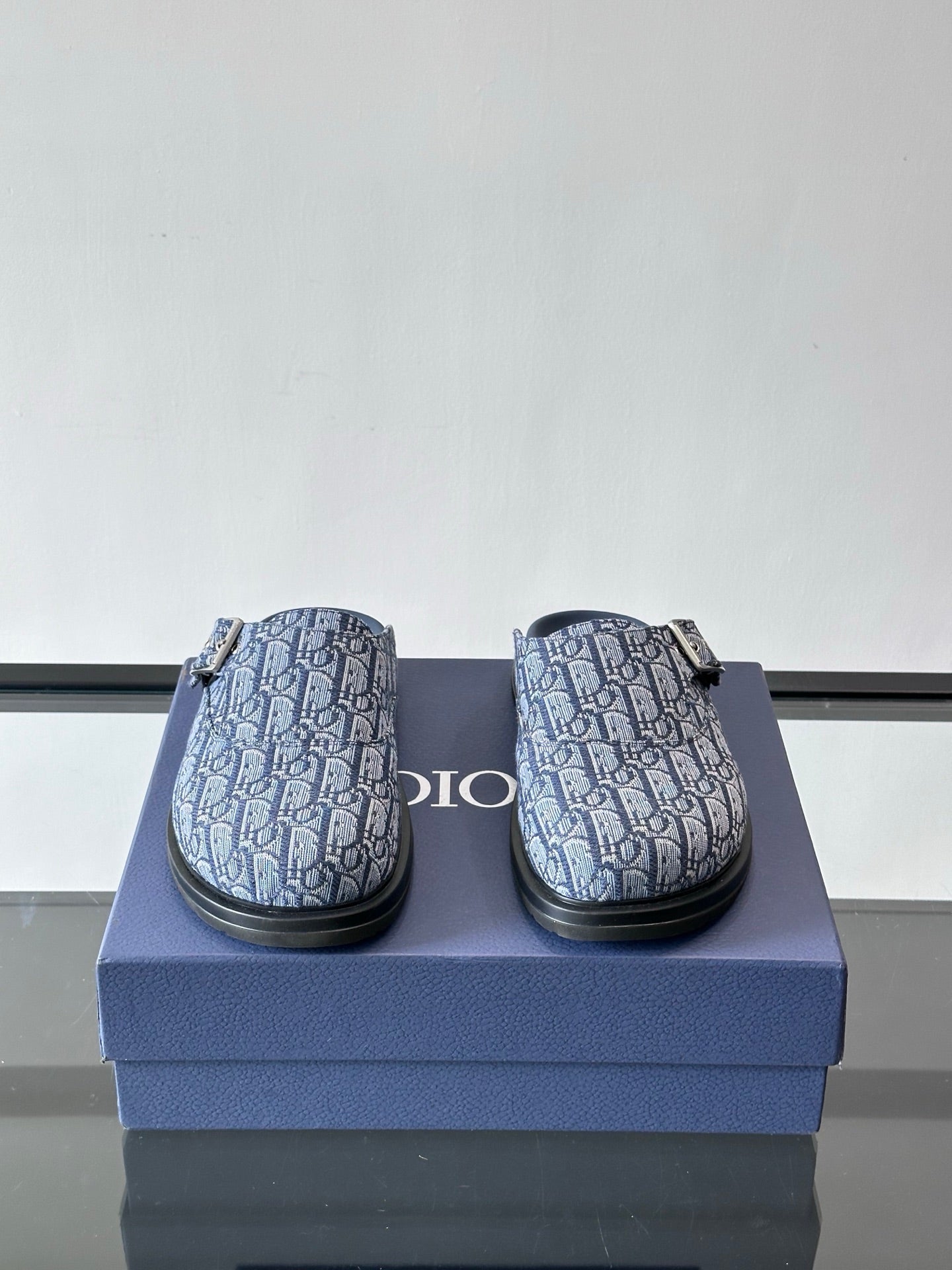 Dior Oblique Print Closed-Toe Mules