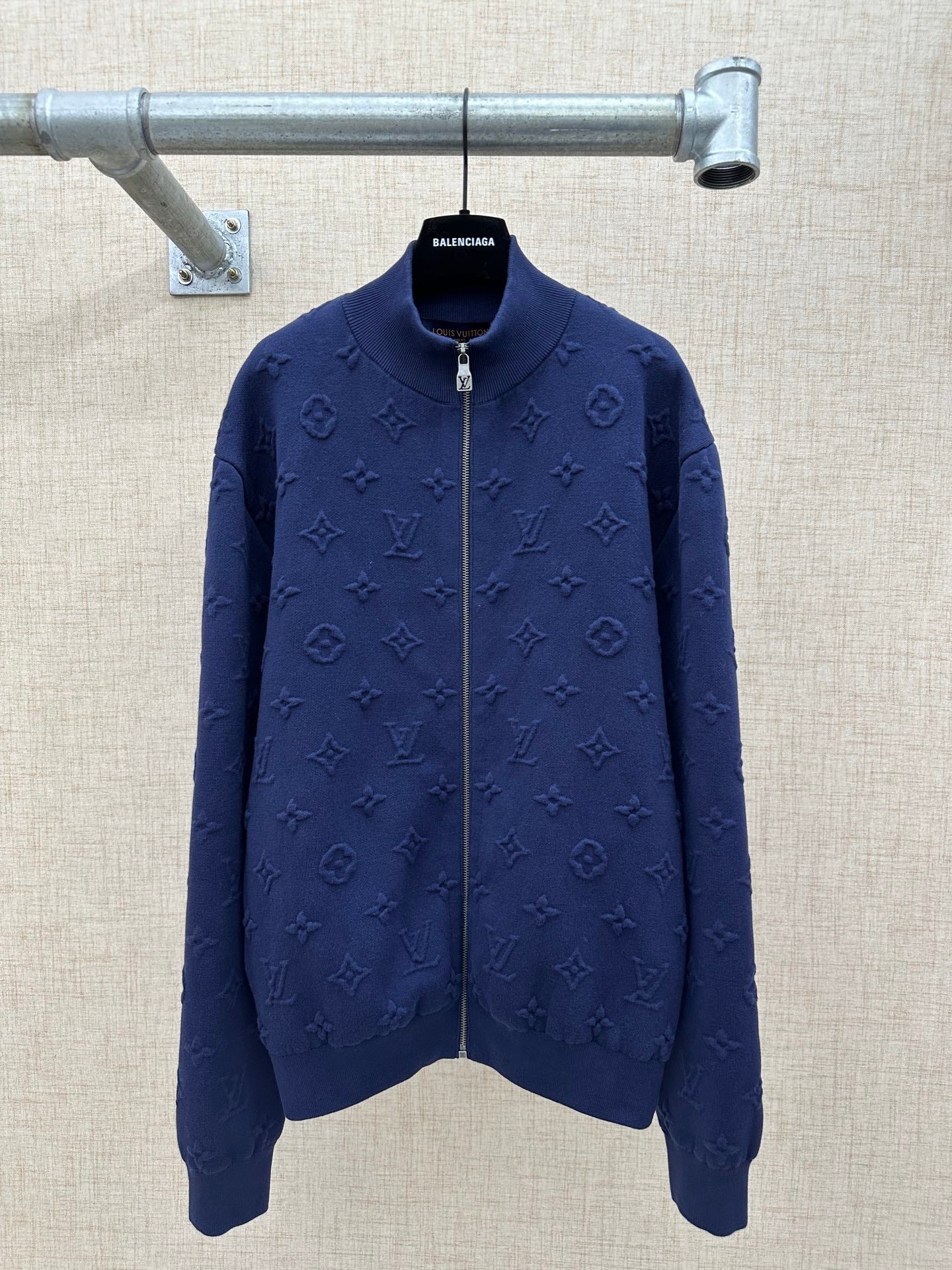Louis Vuitton Monogram Embossed Zip-Up Sweatshirt – SS26