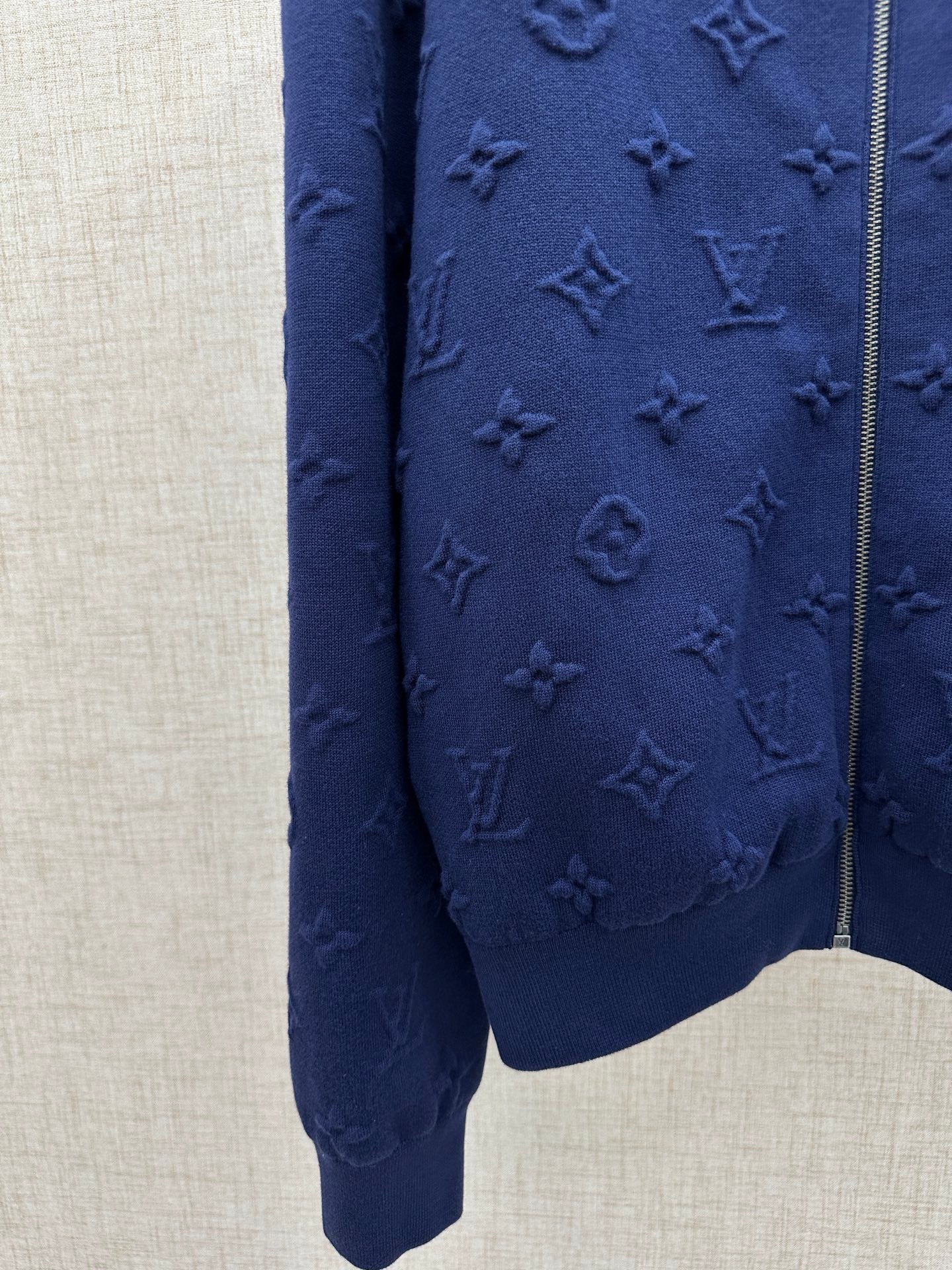 Louis Vuitton Monogram Embossed Zip-Up Sweatshirt – SS26