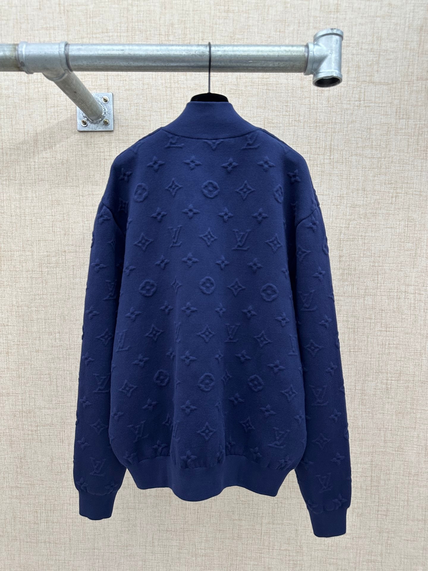 Louis Vuitton Monogram Embossed Zip-Up Sweatshirt – SS26