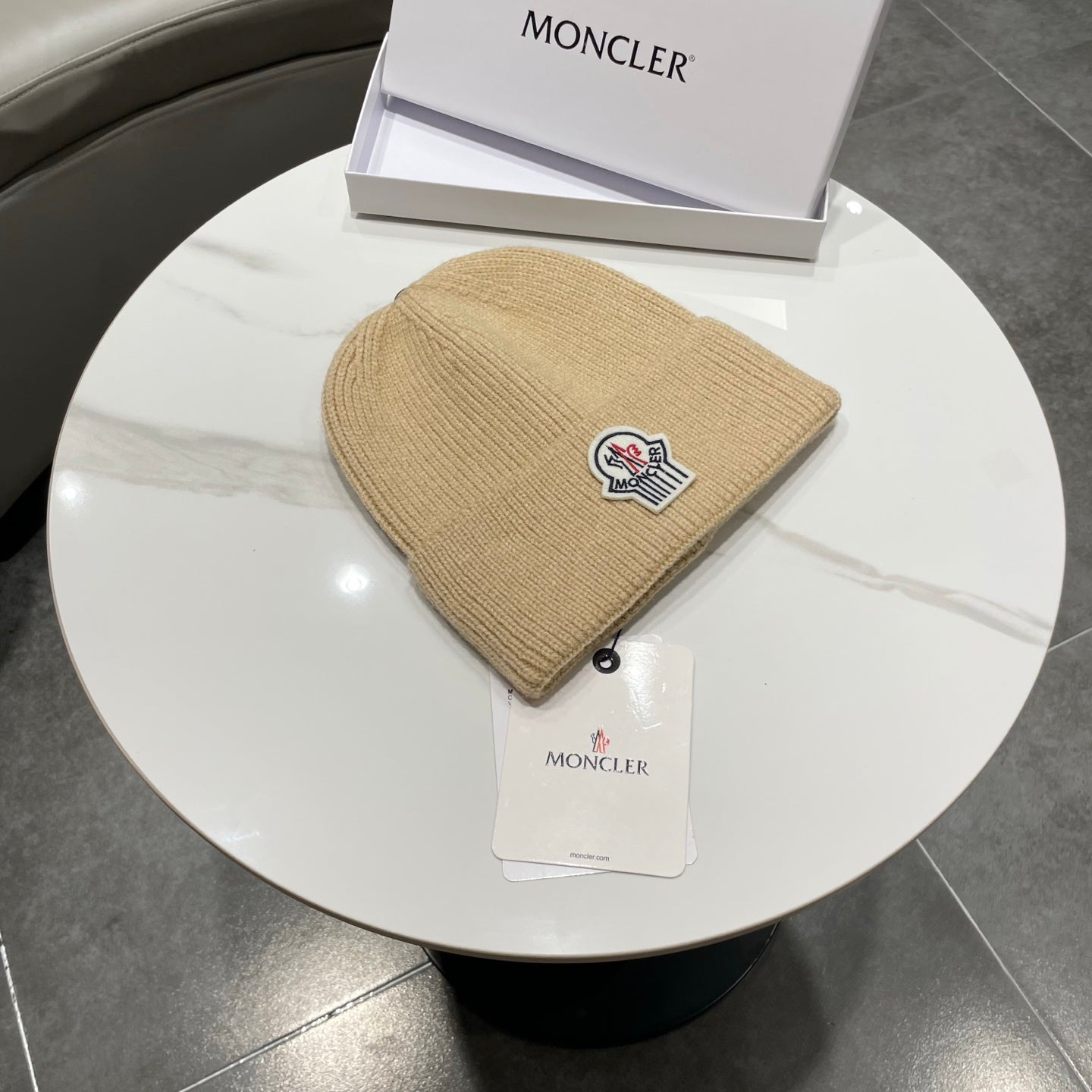 Moncler Knitted Beanie Hat
