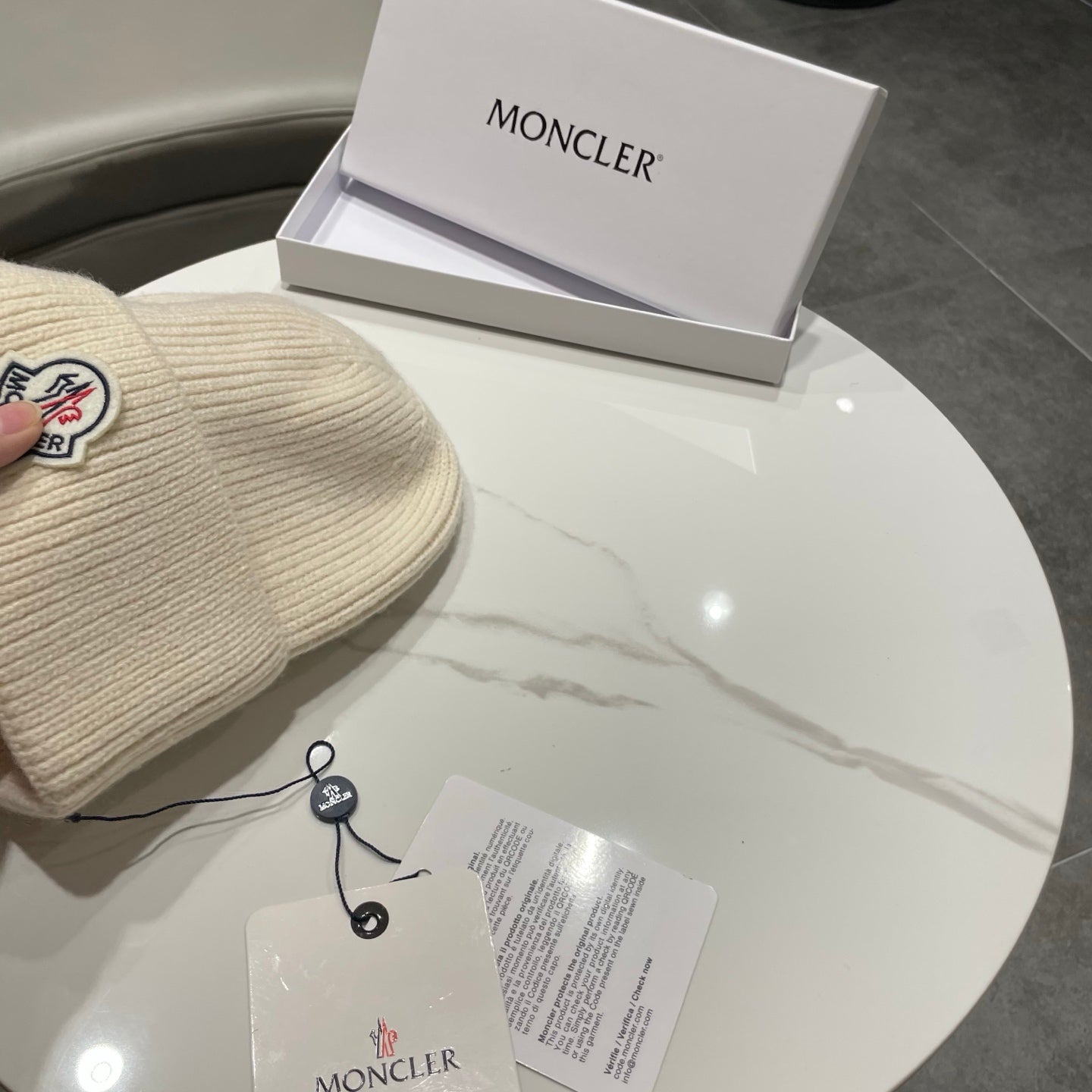Moncler Knitted Beanie Hat