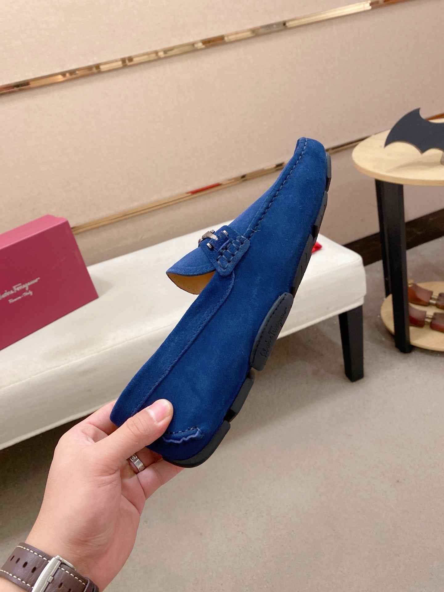 Ferragamo Men's Suede Driving Shoes