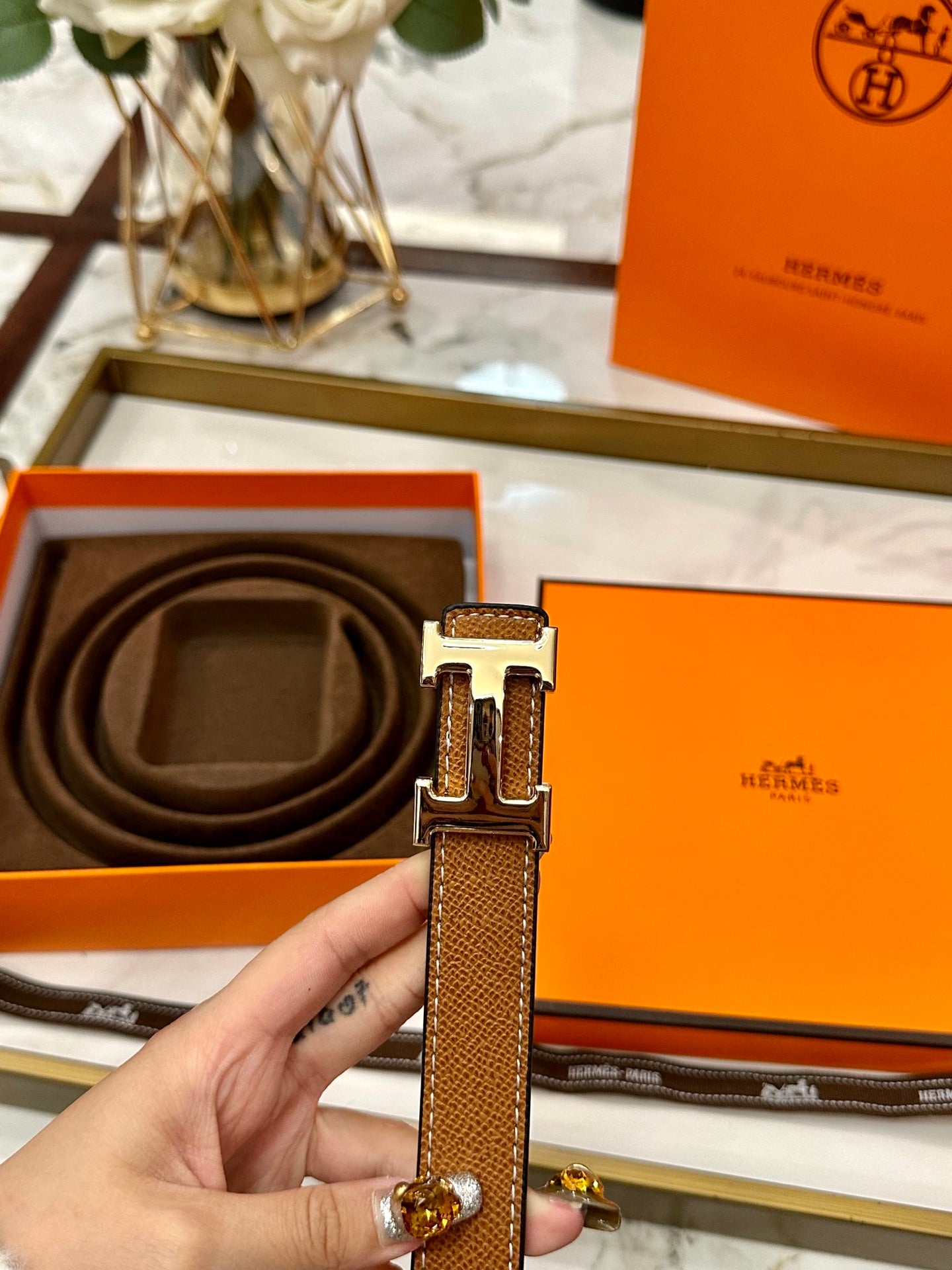 Hermès Classic Leather Belt – 2.5cm