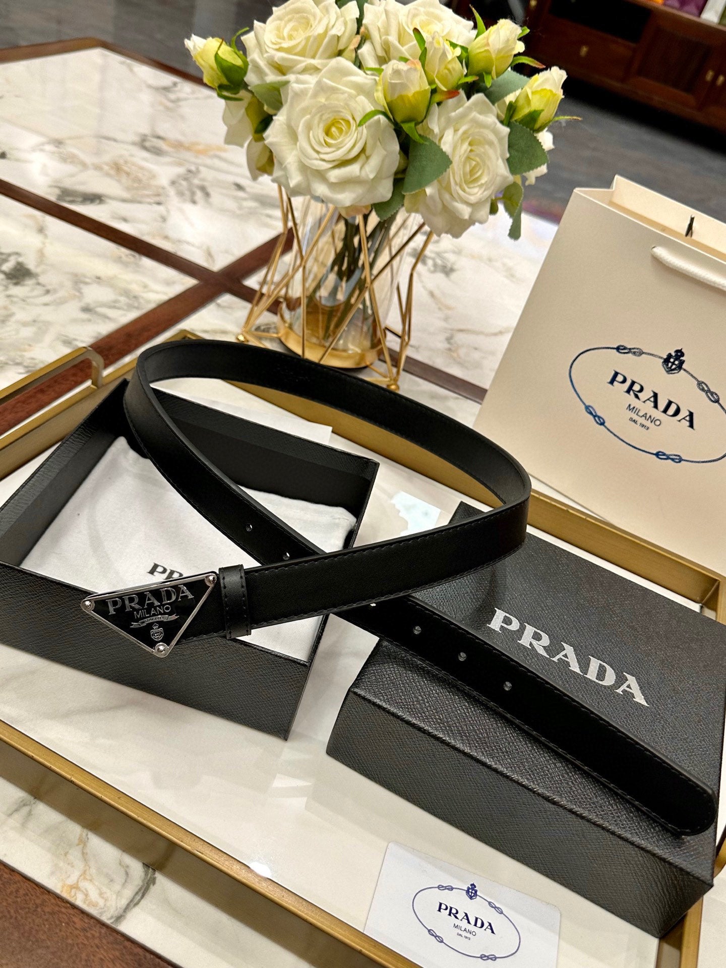 Prada Classic Fashion Belt – 3.0cm