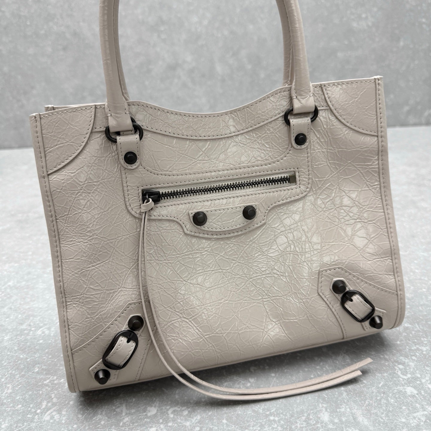 Balenciaga Le City Small Tote Bag – Almond