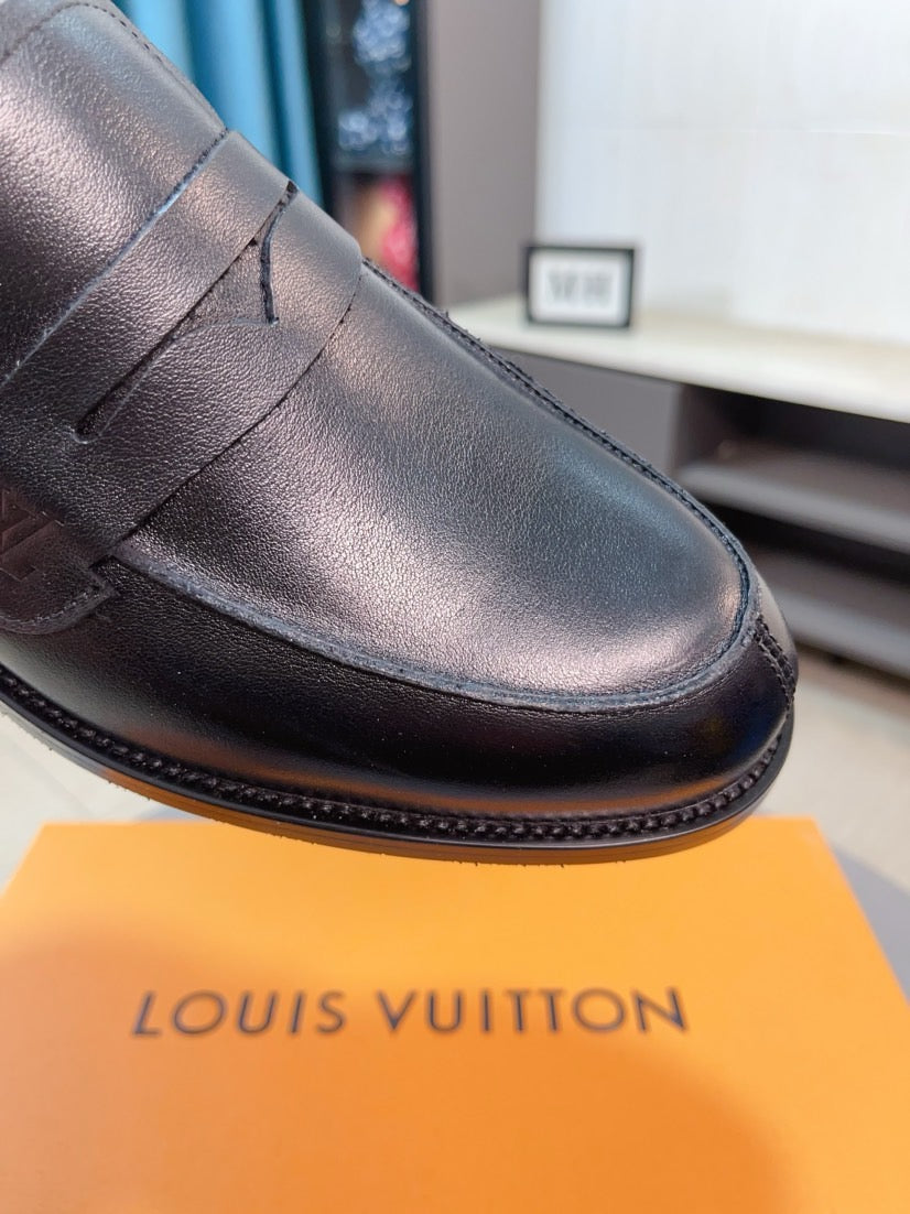 Louis Vuitton Embossed Leather Loafers