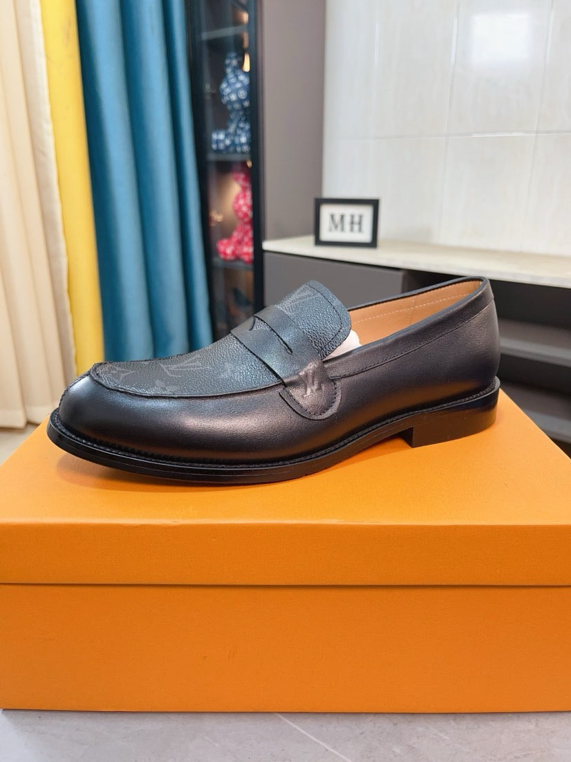 Louis Vuitton Embossed Leather Loafers
