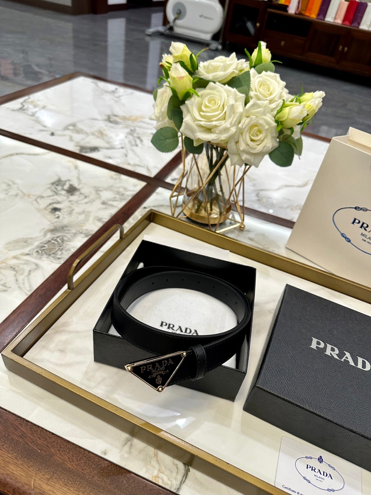 Prada Classic Fashion Belt – 3.0cm
