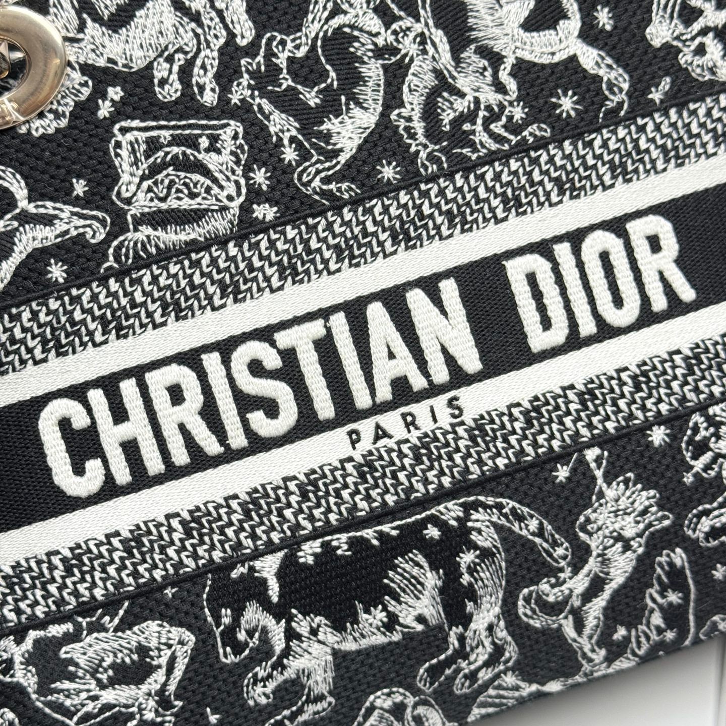 Dior Lady Dior 5-Grid Hand-Embroidered Handbag