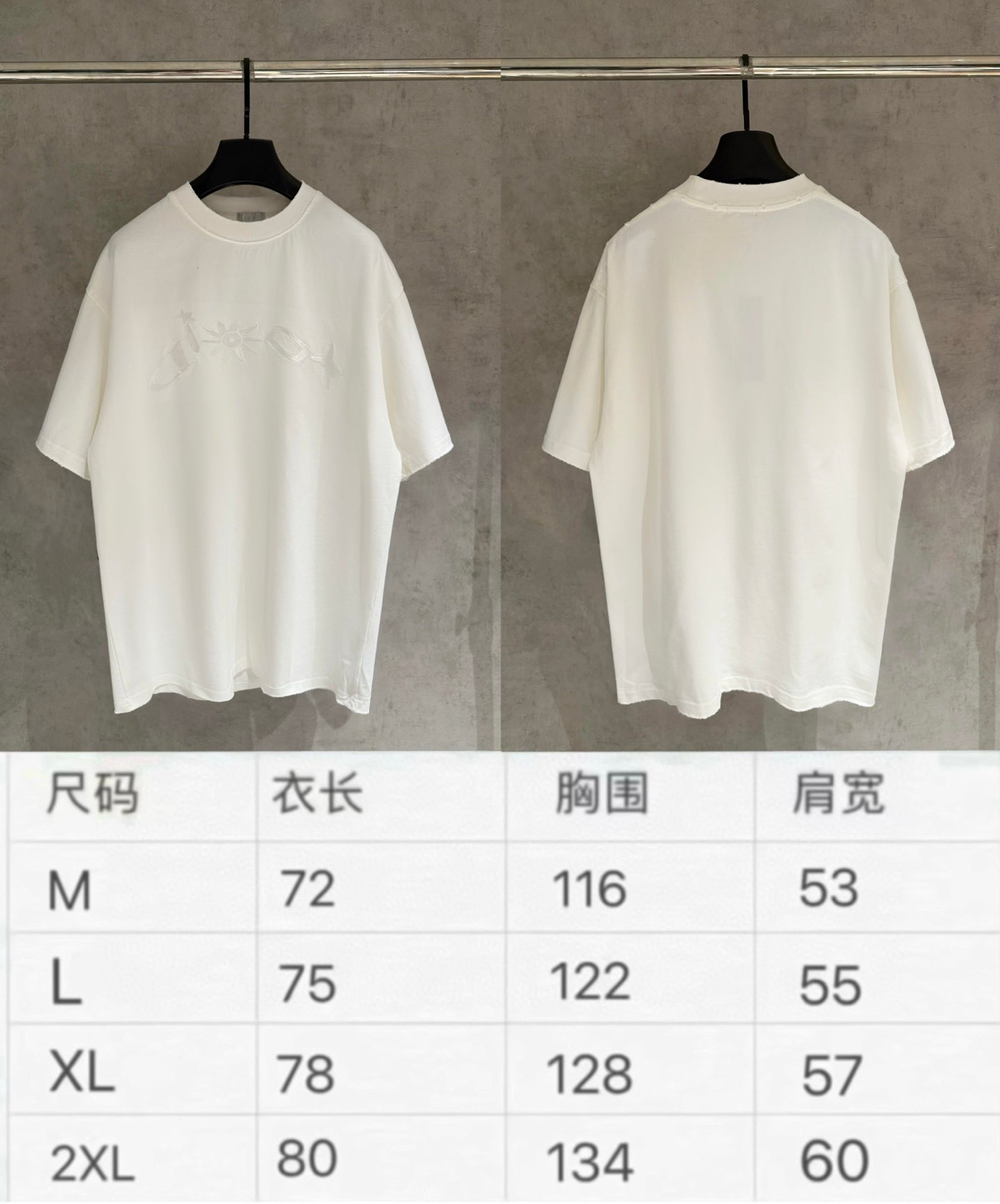 Dior Patch Embroidery Heavyweight T-Shirt