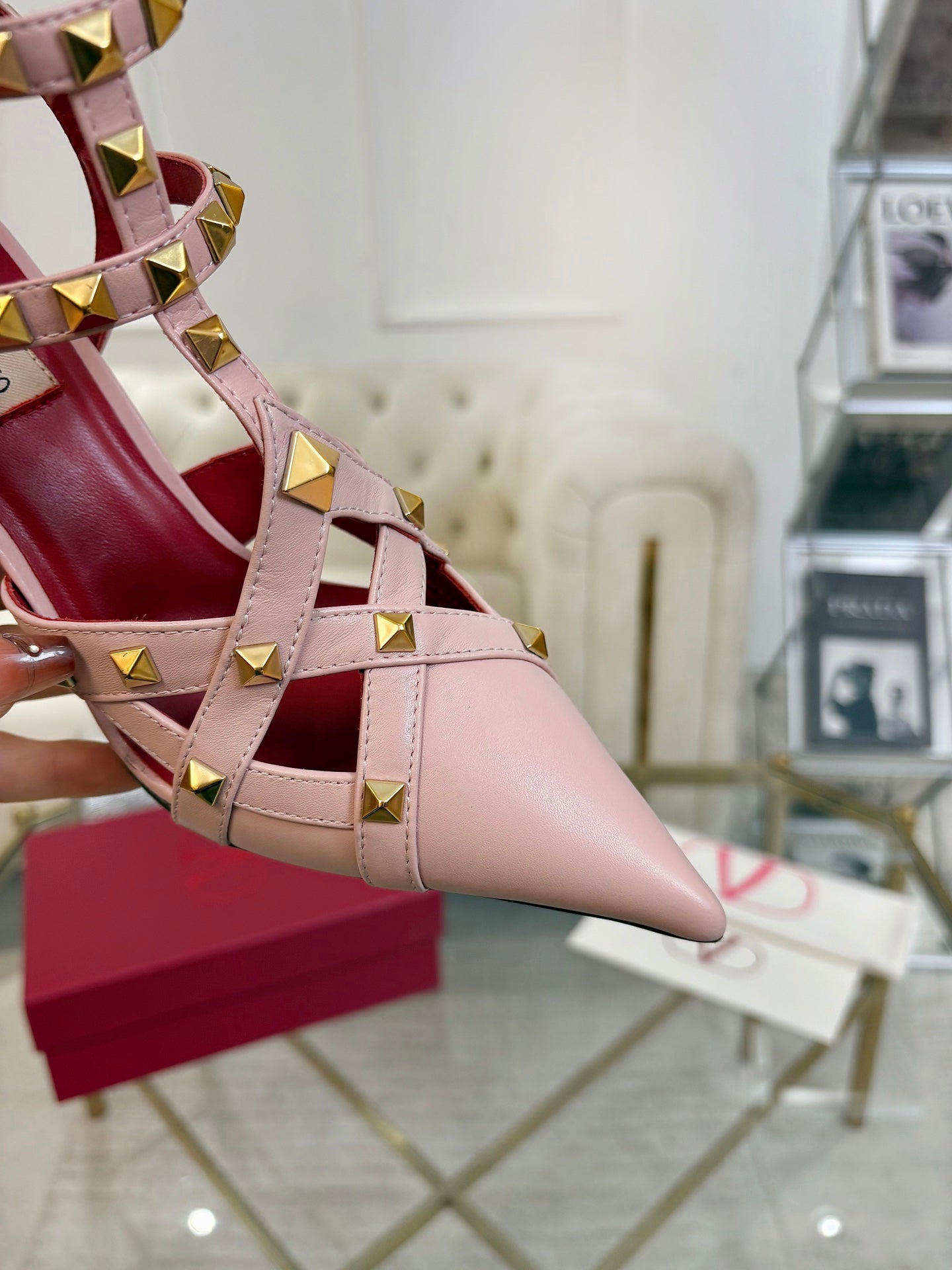 Valentino Studded Cut-Out High-Heeled Sandals – 26SS