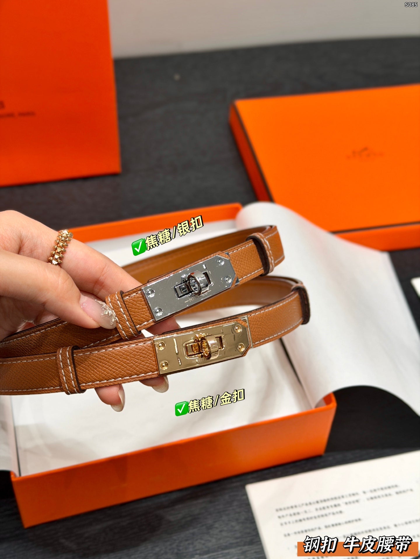 Hermès Classic H Buckle Leather Belt