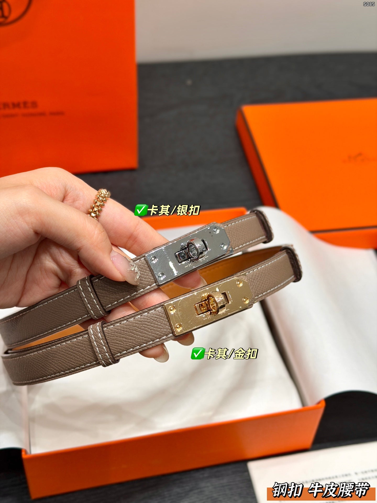 Hermès Classic H Buckle Leather Belt