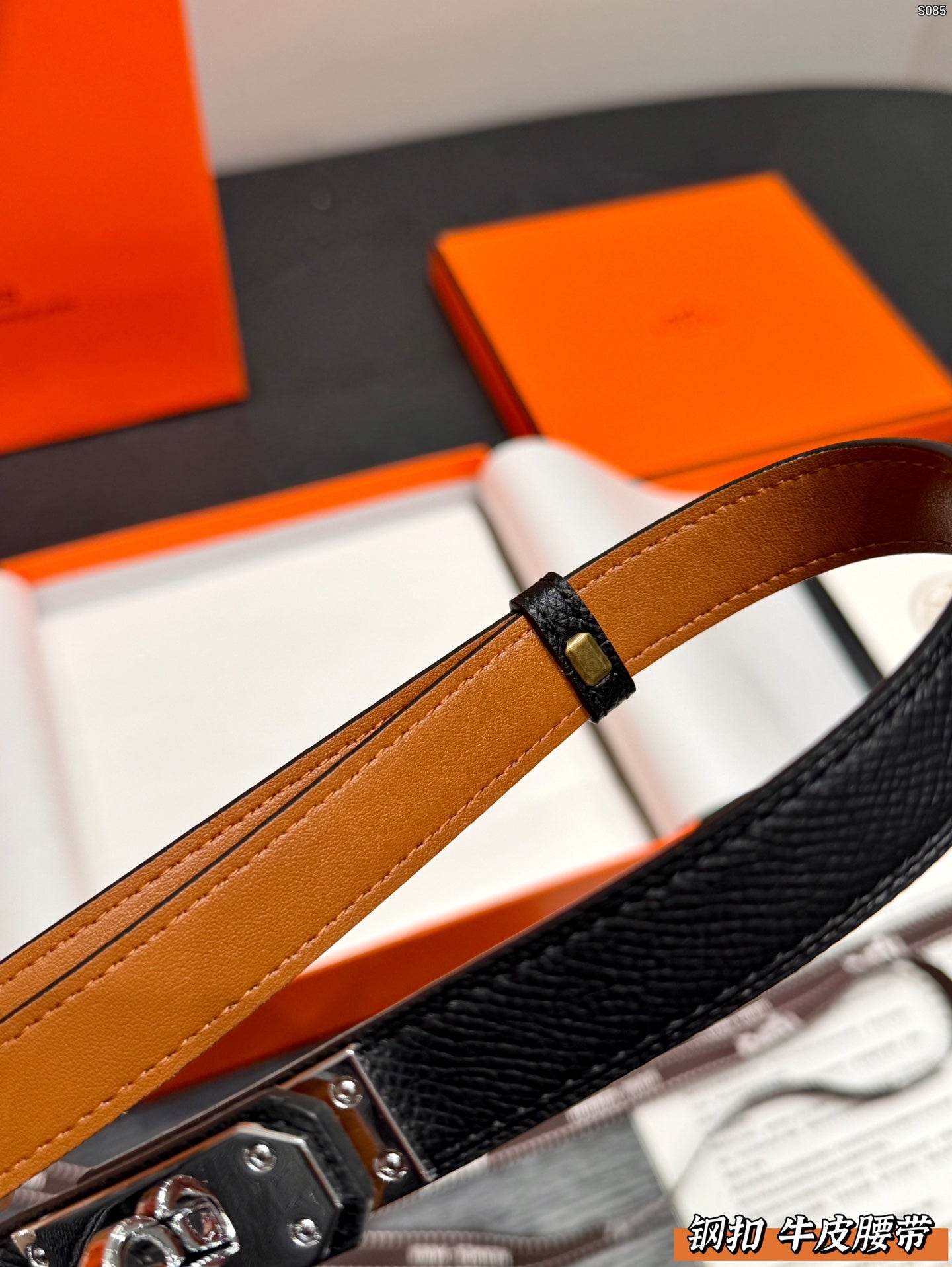 Hermès Classic H Buckle Leather Belt