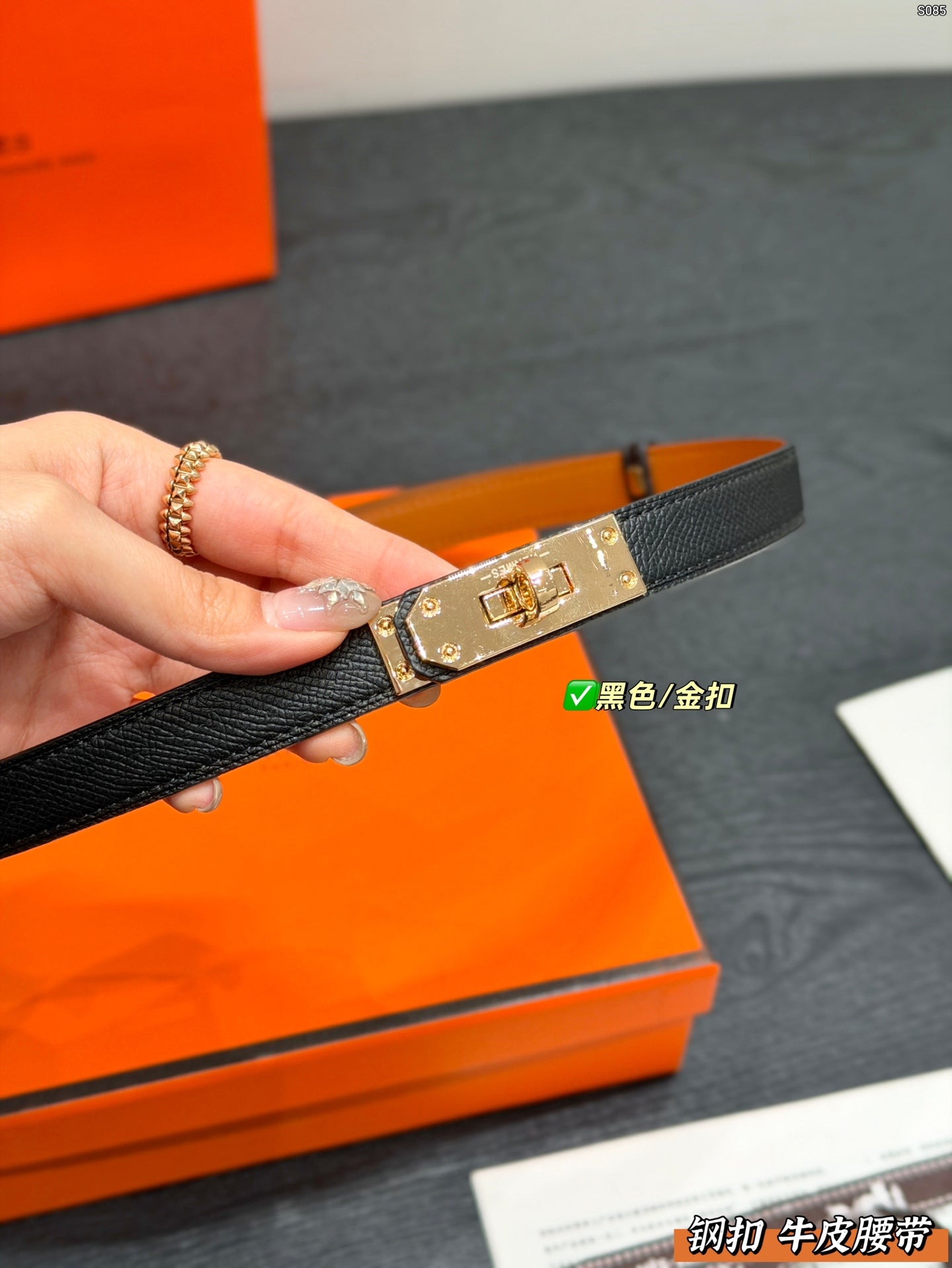 Hermès Classic H Buckle Leather Belt