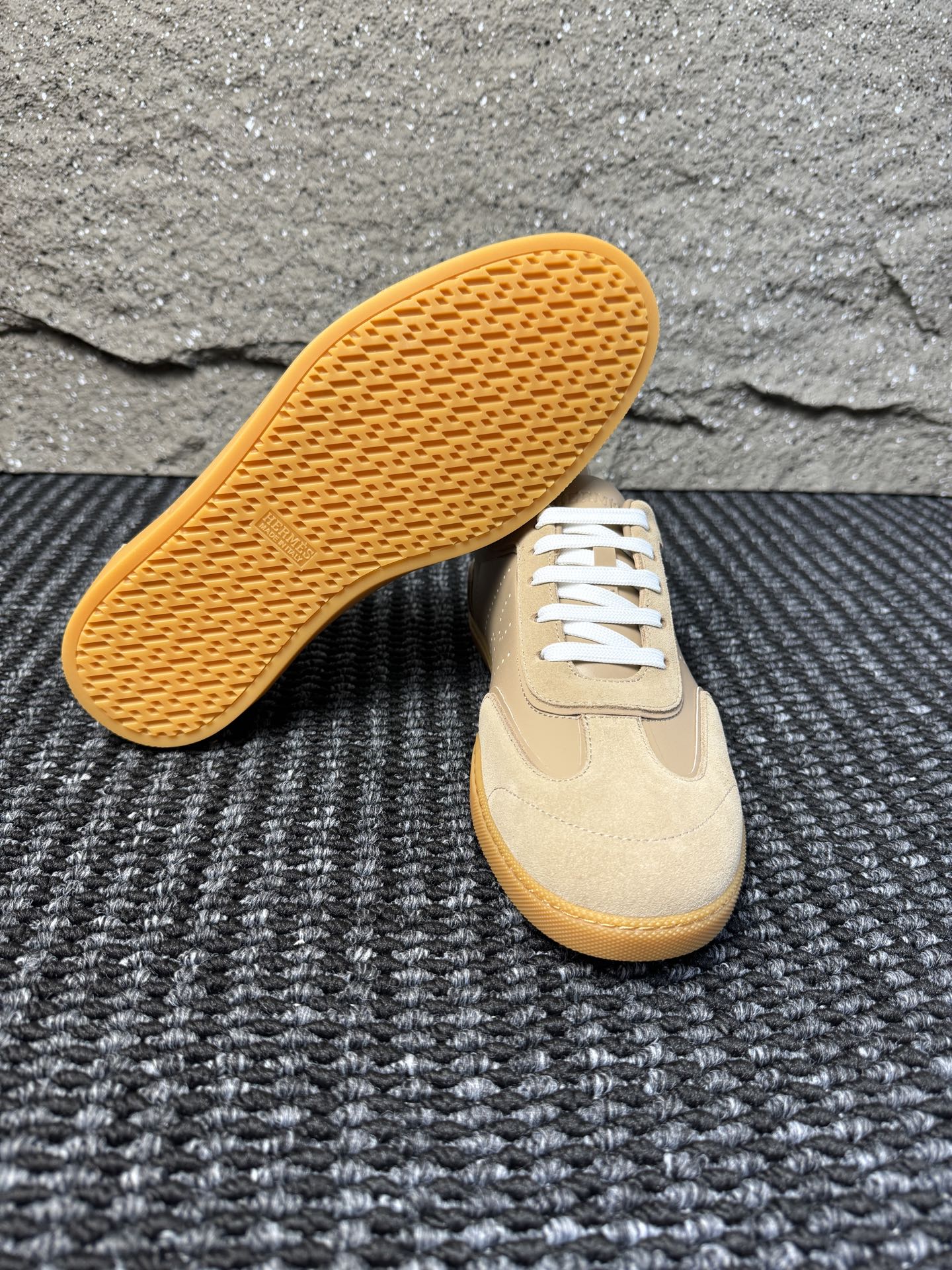 Hermès Laser-Punched H Nappa Calfskin Sneakers