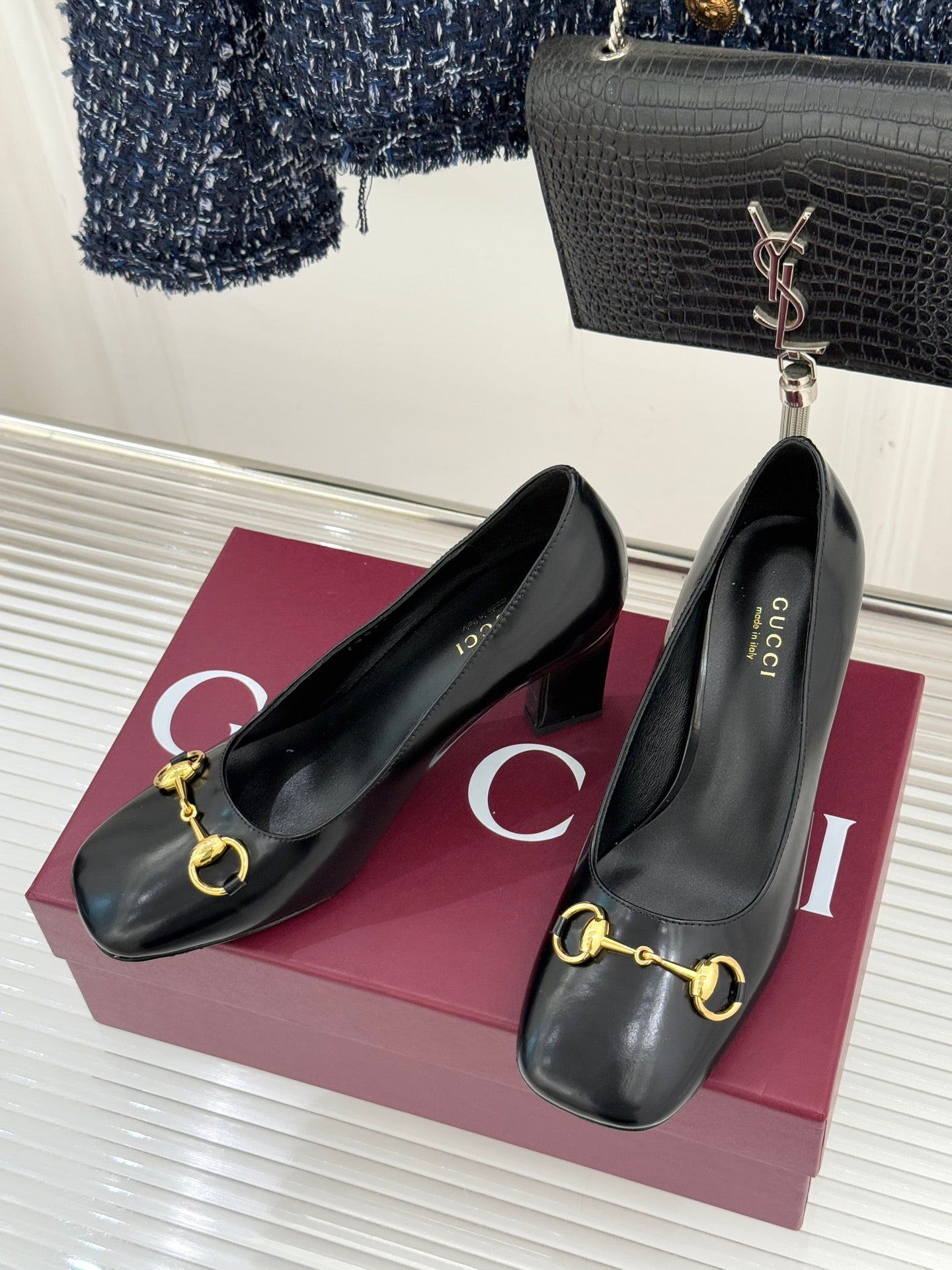 Gucci Horsebit Block Heel Pumps – 2025 Collection